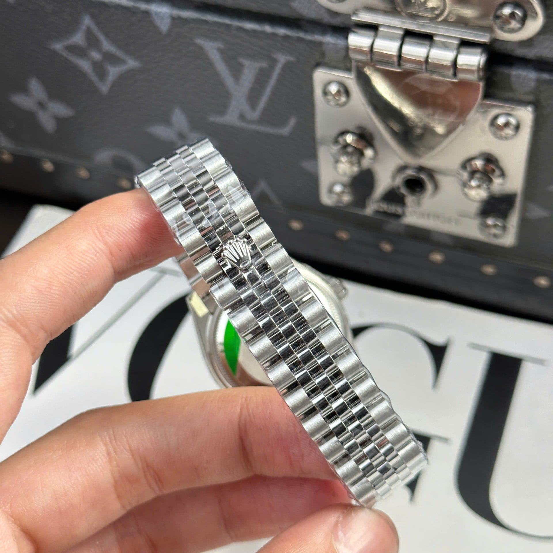 Rolex DateJust Super Clone Watch Dial Green Jubilee Strap THB Factory 31mm - Image 10