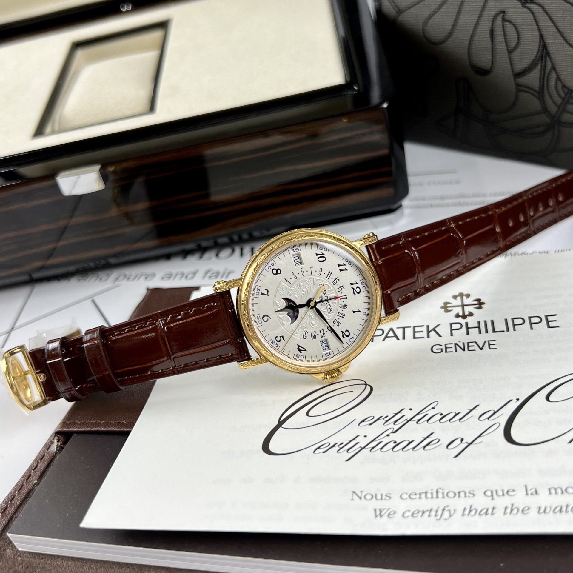 Patek Philippe Super Clone Watch Grand Complications 5160R Leather Strap 38mm - Image 2