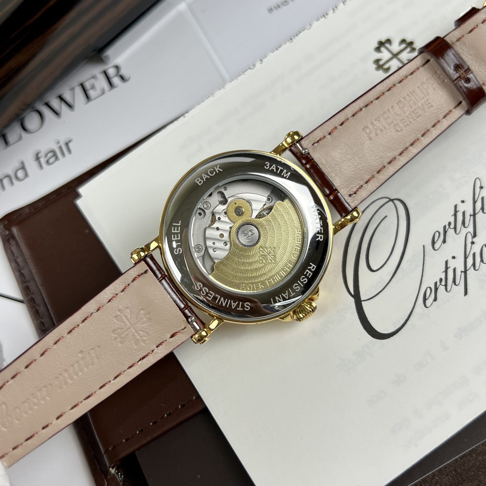 Patek Philippe Super Clone Watch Grand Complications 5160R Leather Strap 38mm - Image 8