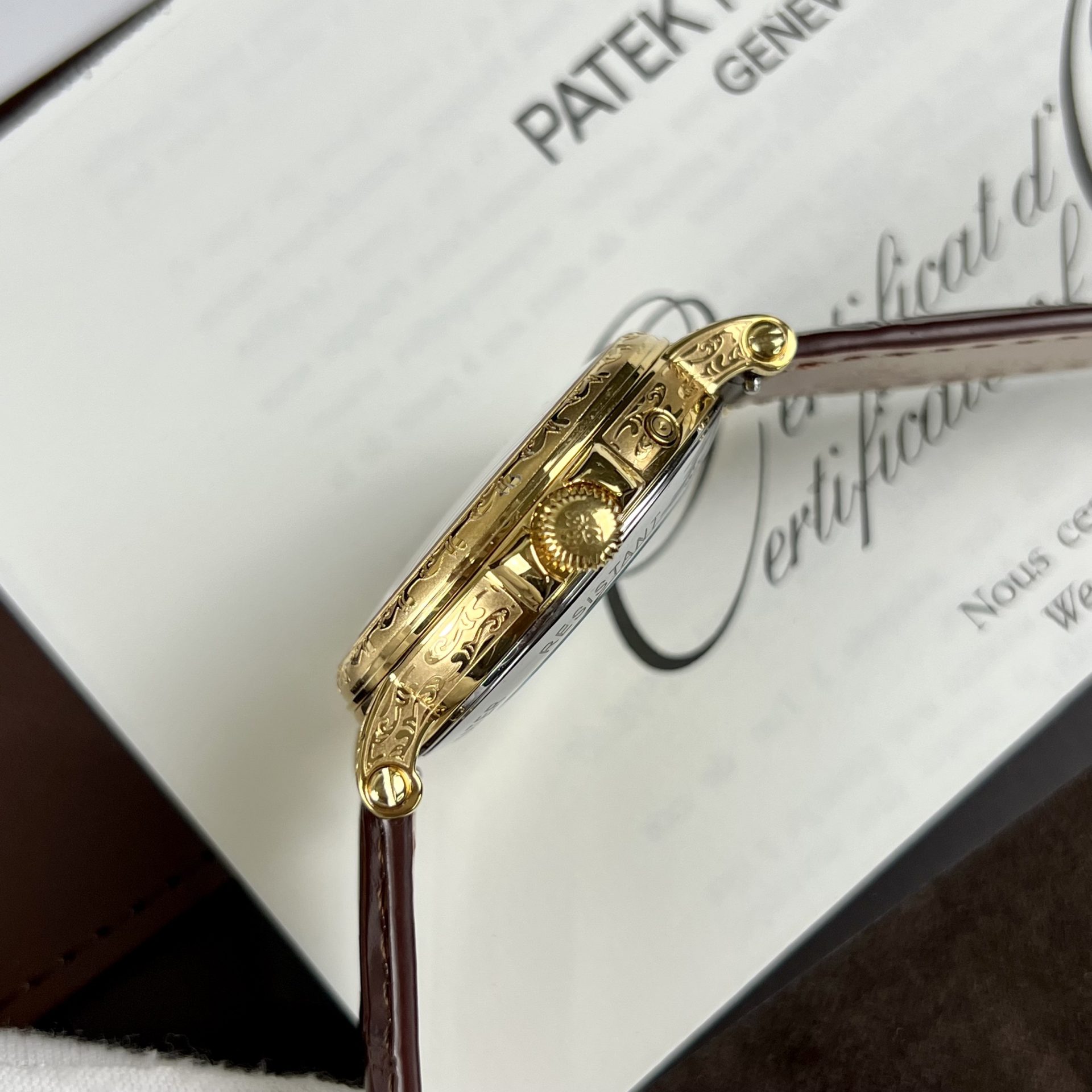 Patek Philippe Super Clone Watch Grand Complications 5160R Leather Strap 38mm - Image 7