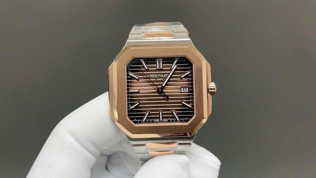 Patek Philippe Cubitus 5821 Demi Rose Gold Super Clone Watch Dial Chocolate 45mm
