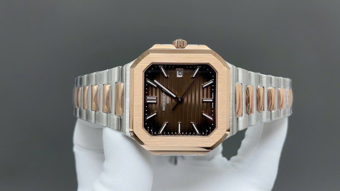 Patek Philippe Cubitus 5821 Demi Rose Gold Super Clone Watch Dial Chocolate 45mm - Image 2