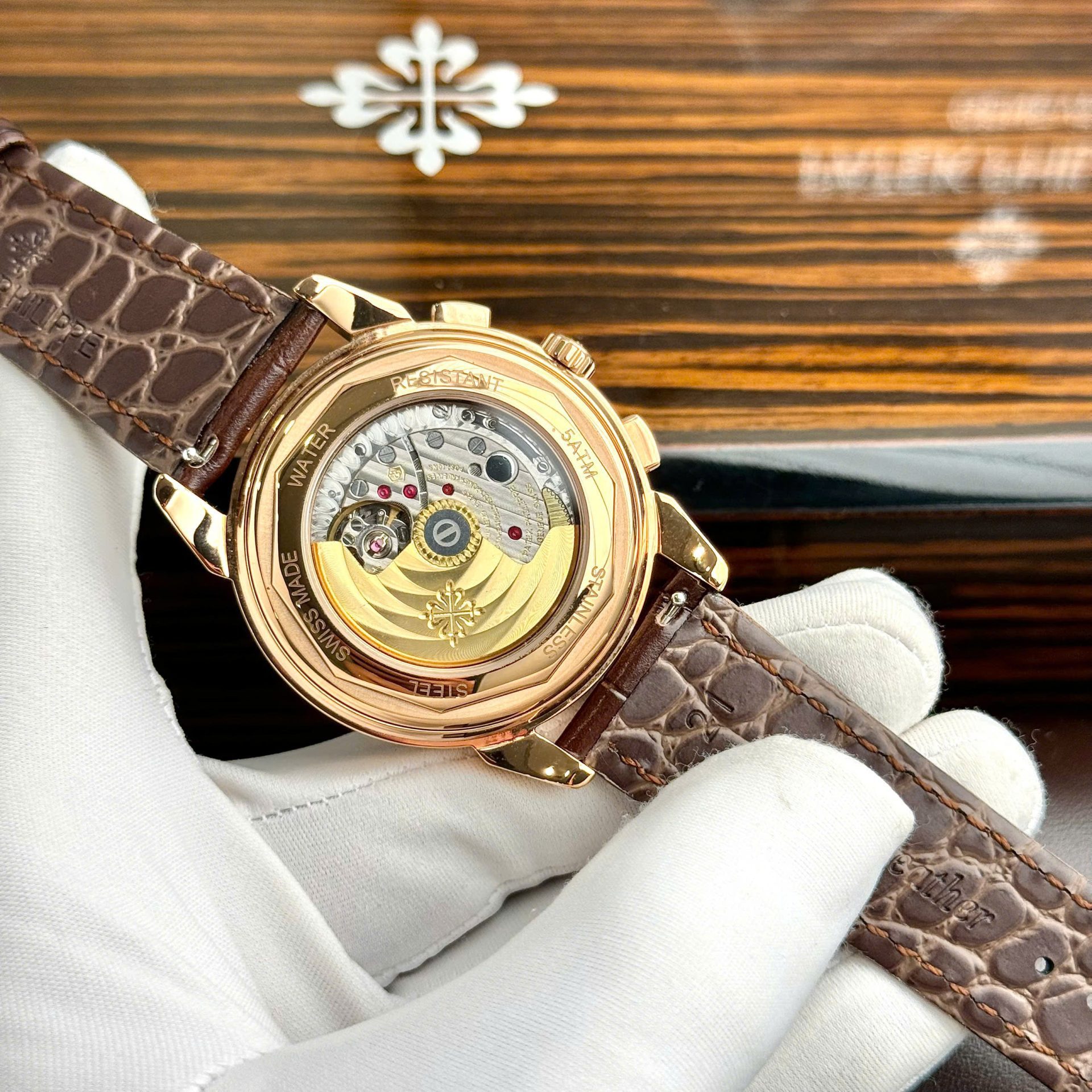 Patek Philippe Grand Complications 5270 Super Clone Watches White Dial Leather Strap 41mm - Image 6