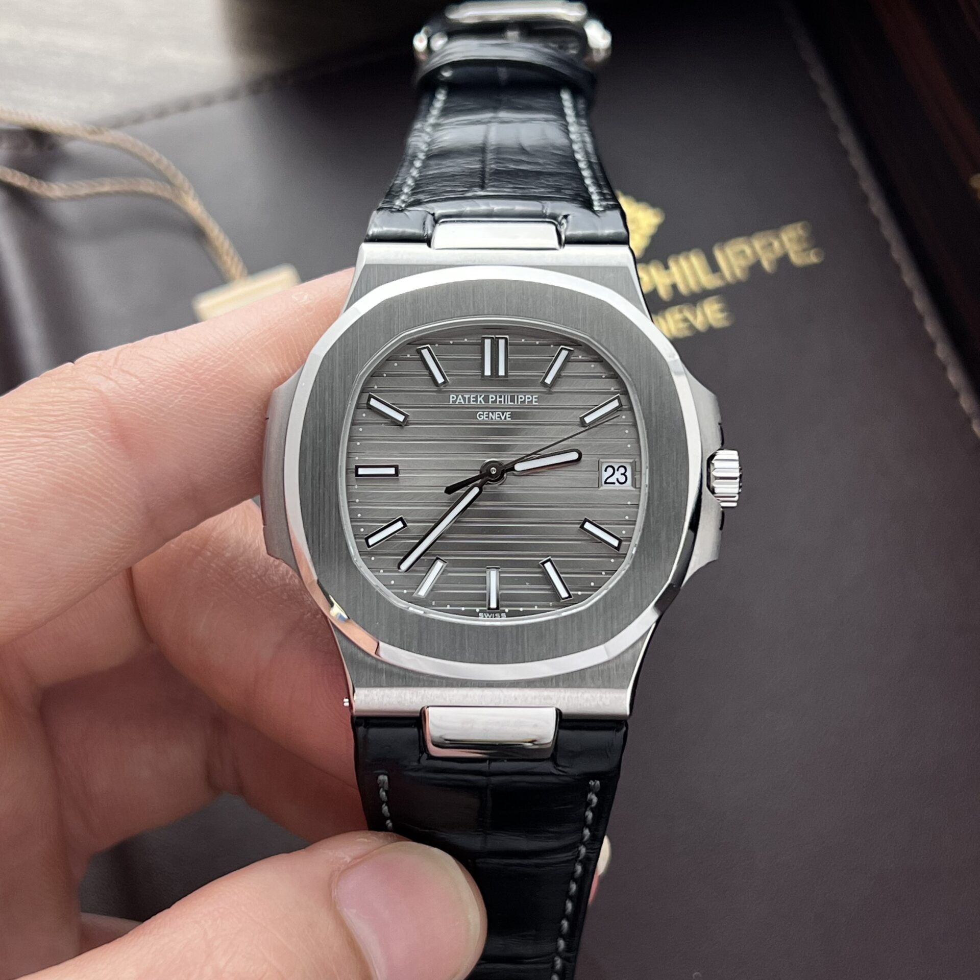 Patek Philippe Nautilus 5711 Super Clone Watch Gray Dial 3K 40mm