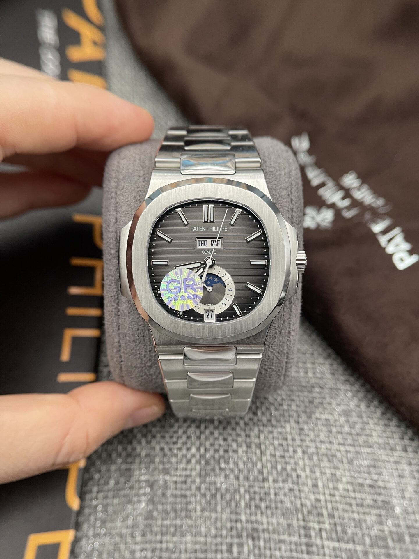Patek Philippe Nautilus 5726 Best Super Clone Watch Gray Dial GRF 40.5mm