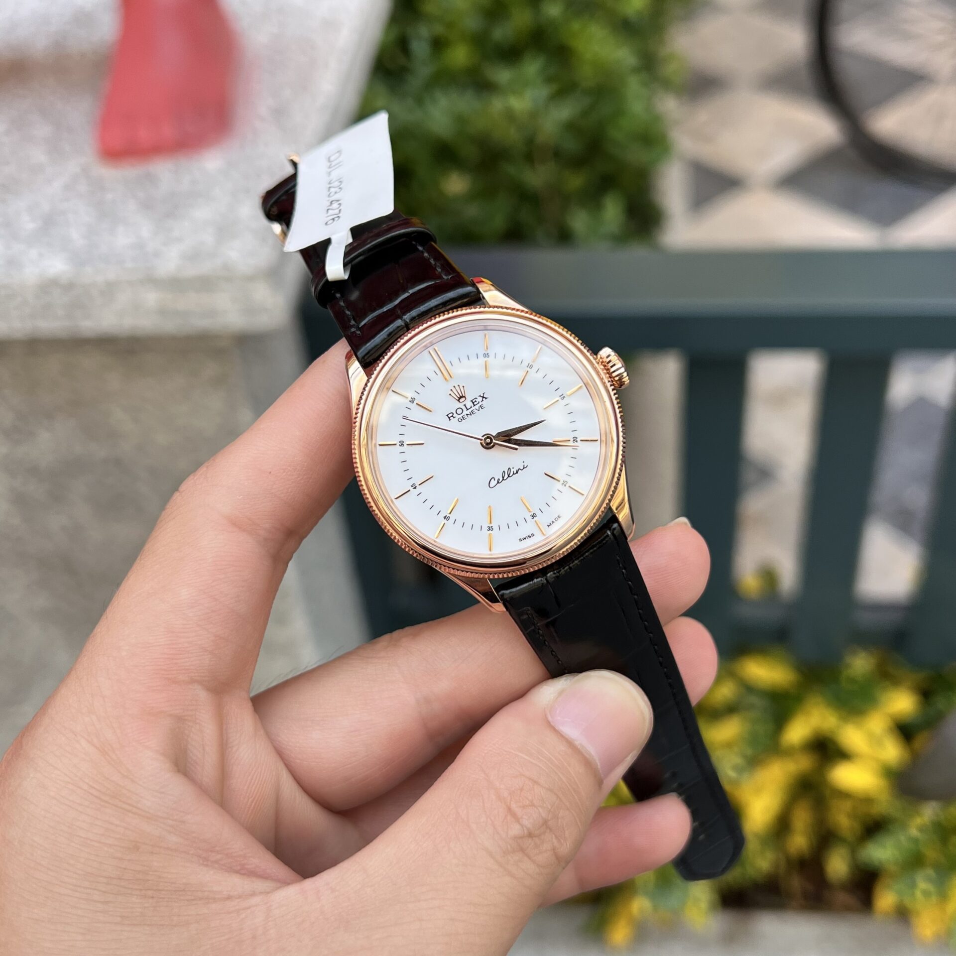 Rolex Cellini 50505 Gold Wrapped Leather Strap Super Clone Watch MKS 39mm - Image 4