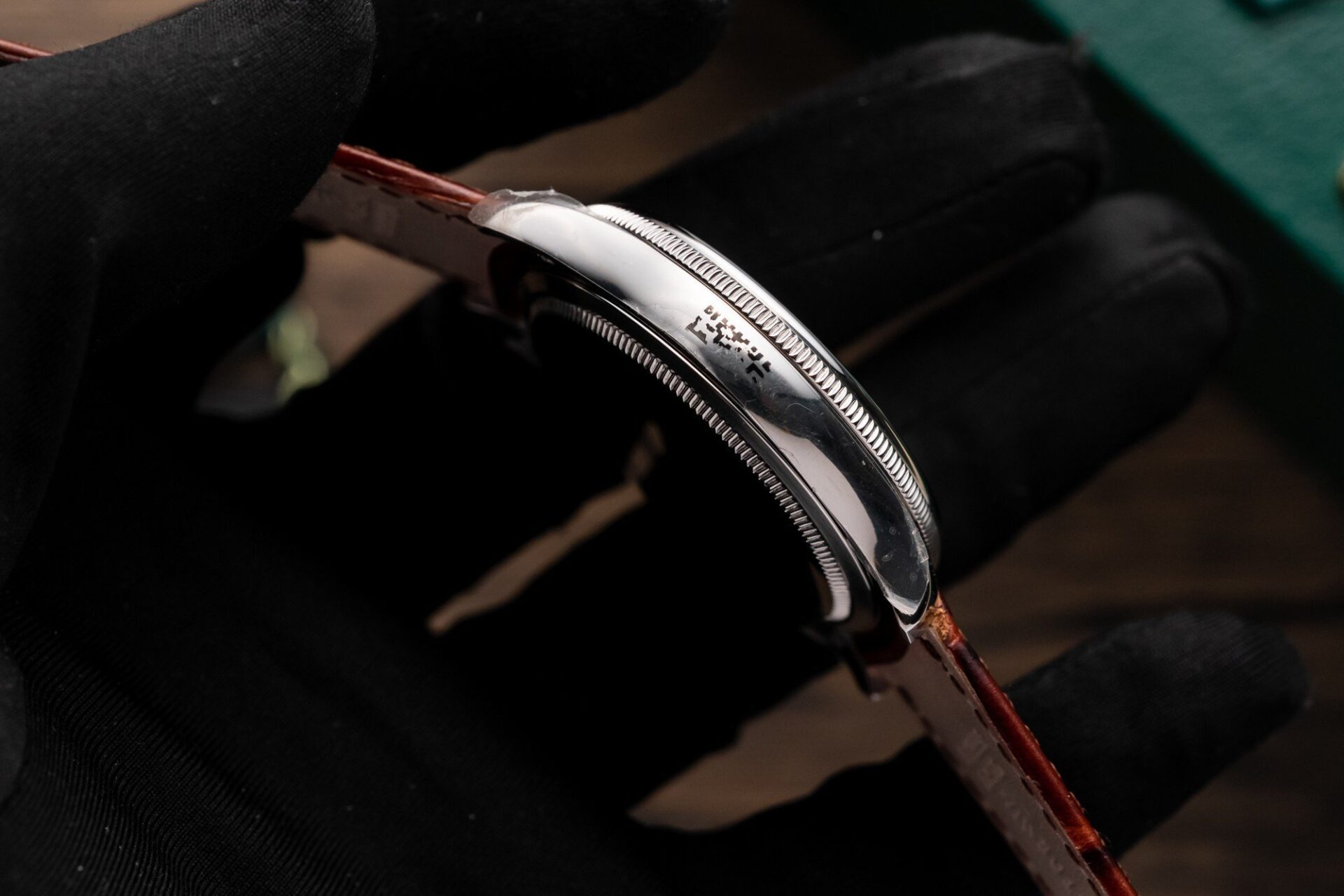 Rolex Super Clone 1:1 Watch Cellini Date 50519 Brown Leather Strap 39mm - Image 4