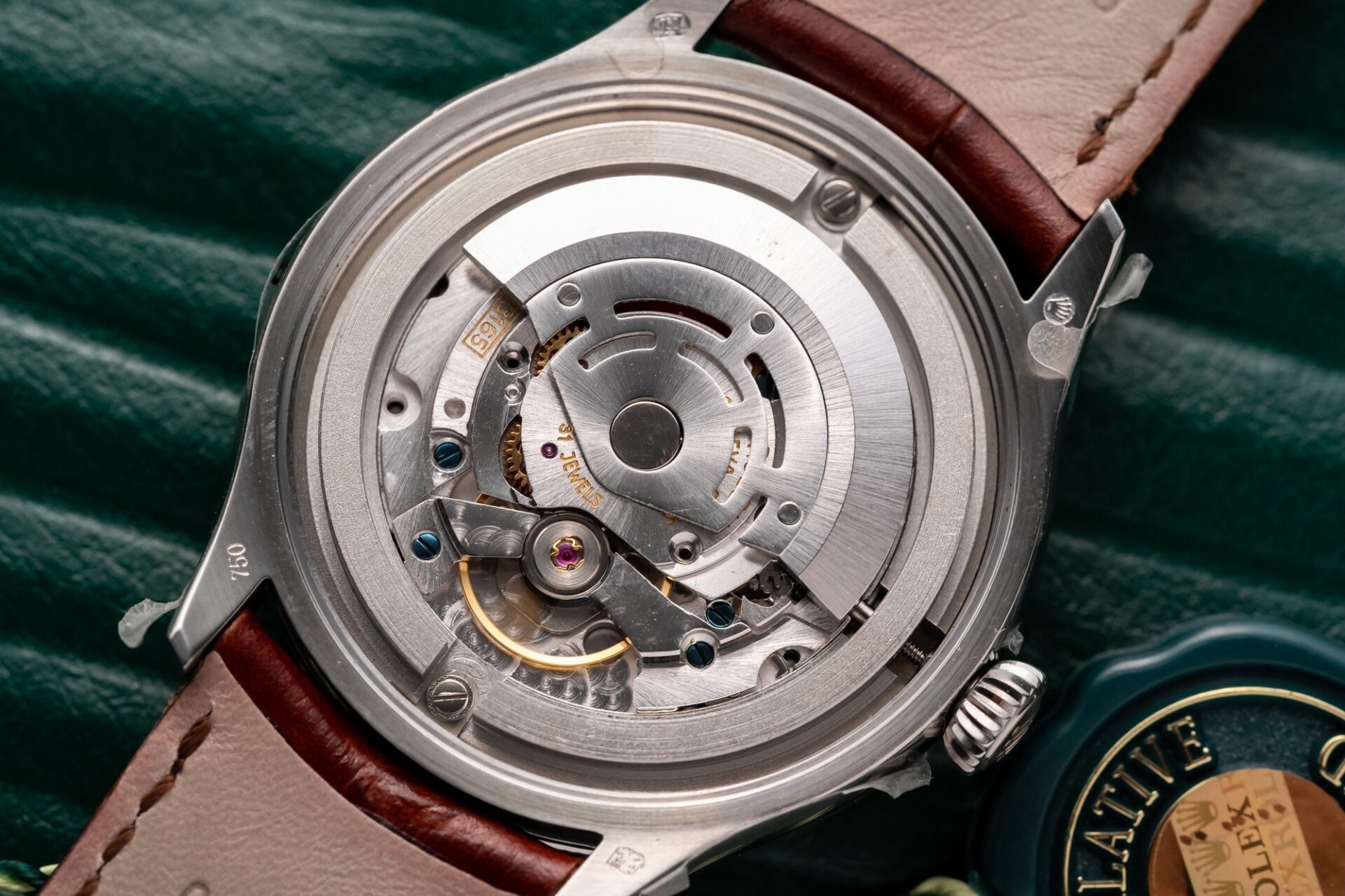 Rolex Super Clone 1:1 Watch Cellini Date 50519 Brown Leather Strap 39mm - Image 7