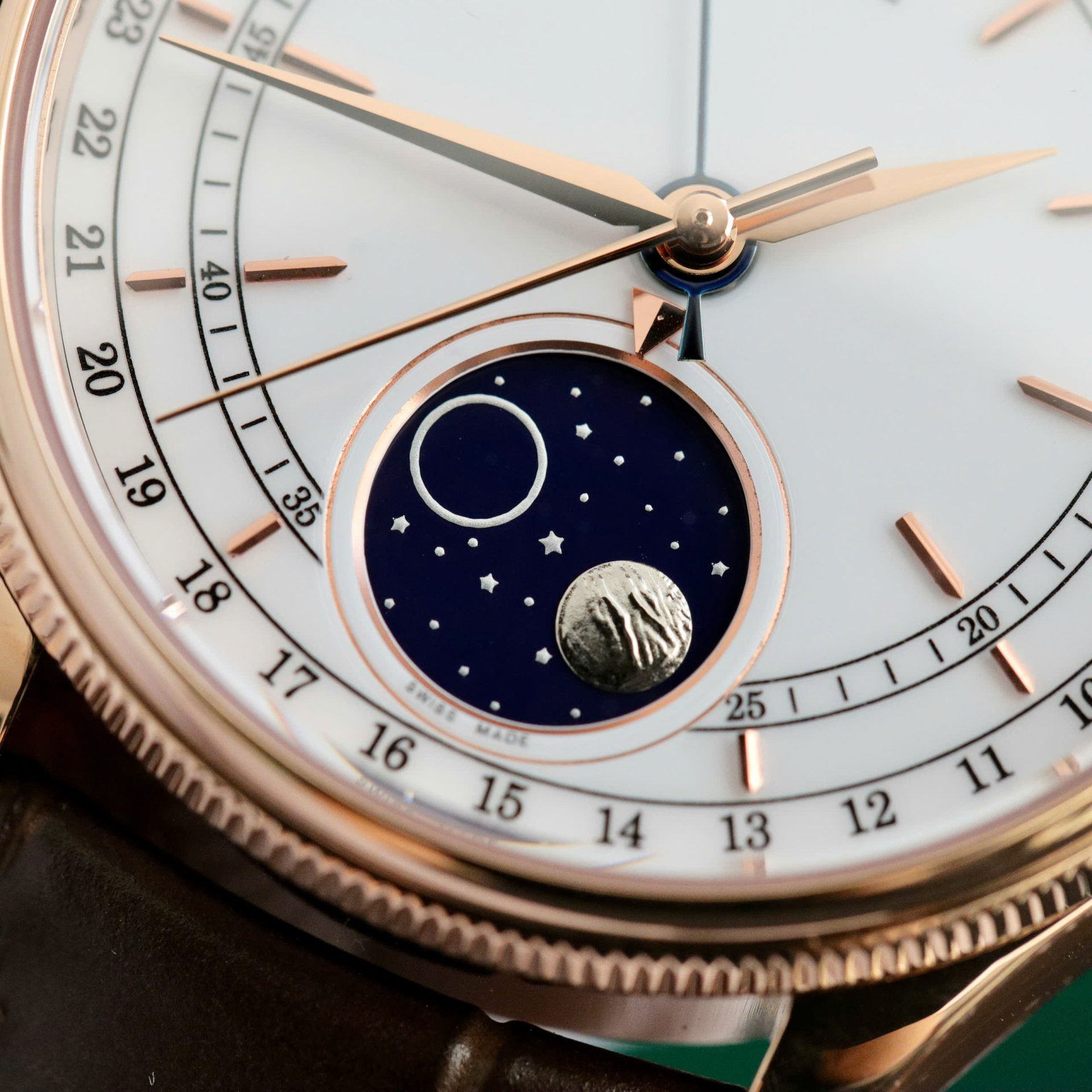 Rolex Cellini Moonphase 50535 Super Clone Watch Leather Strap 39mm - Image 5