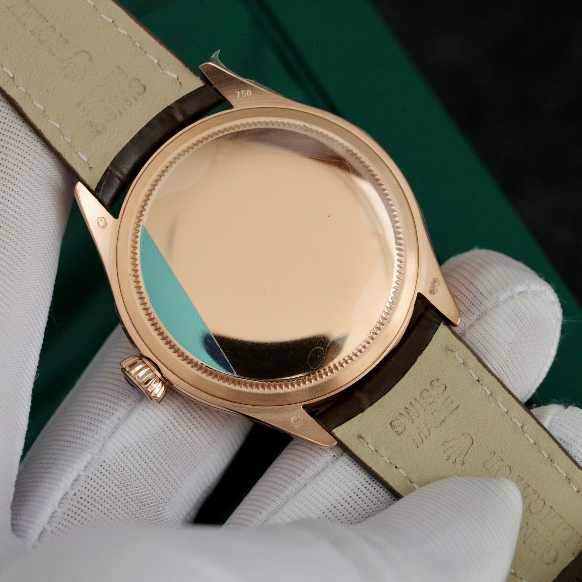 Rolex Cellini Moonphase 50535 Super Clone Watch Leather Strap 39mm - Image 8