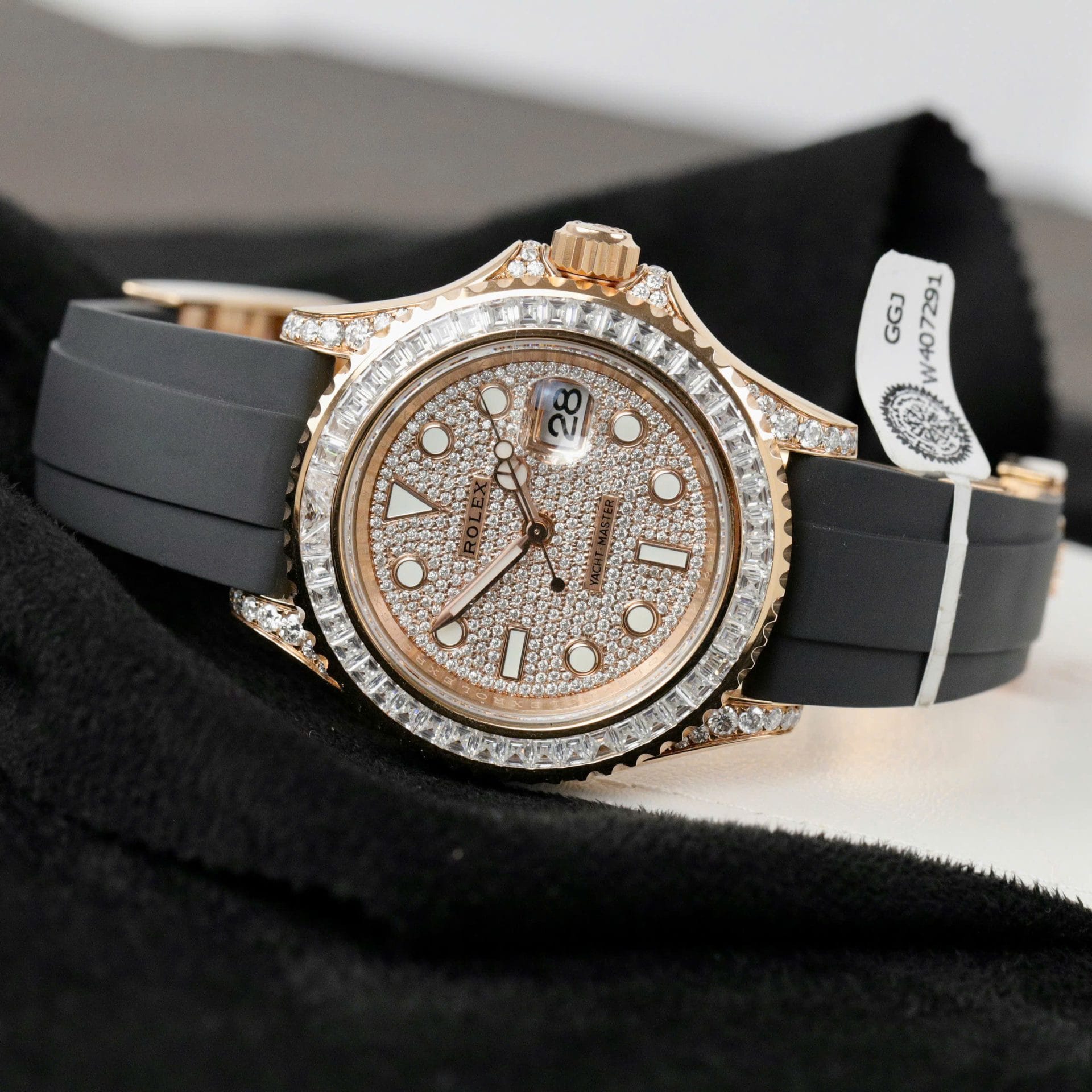 Rolex Yacht-Master Super Clone Gold Wrapped + Moissanite Diamonds Hong Kong 40mm - Image 5
