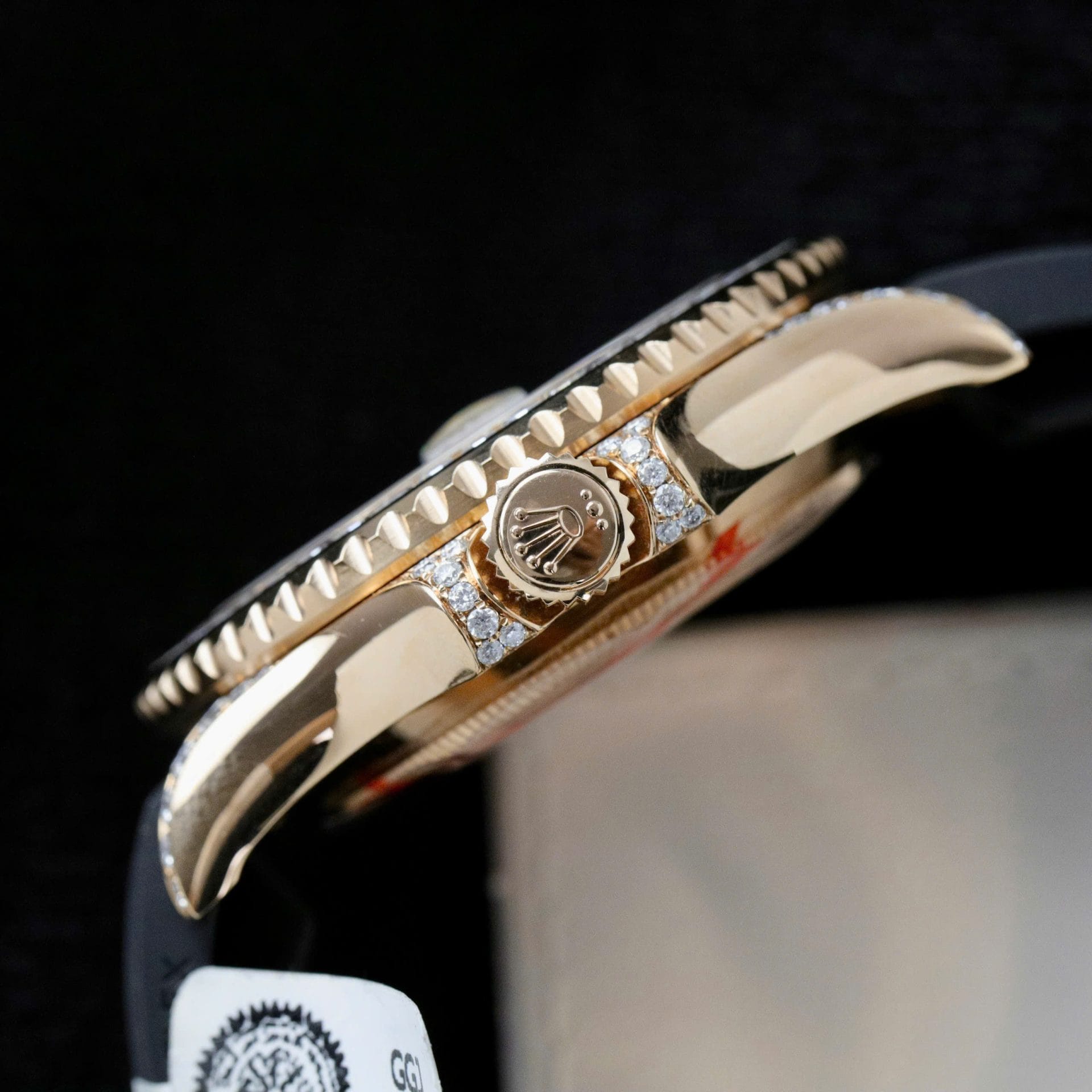 Rolex Yacht-Master Super Clone Gold Wrapped + Moissanite Diamonds Hong Kong 40mm - Image 9