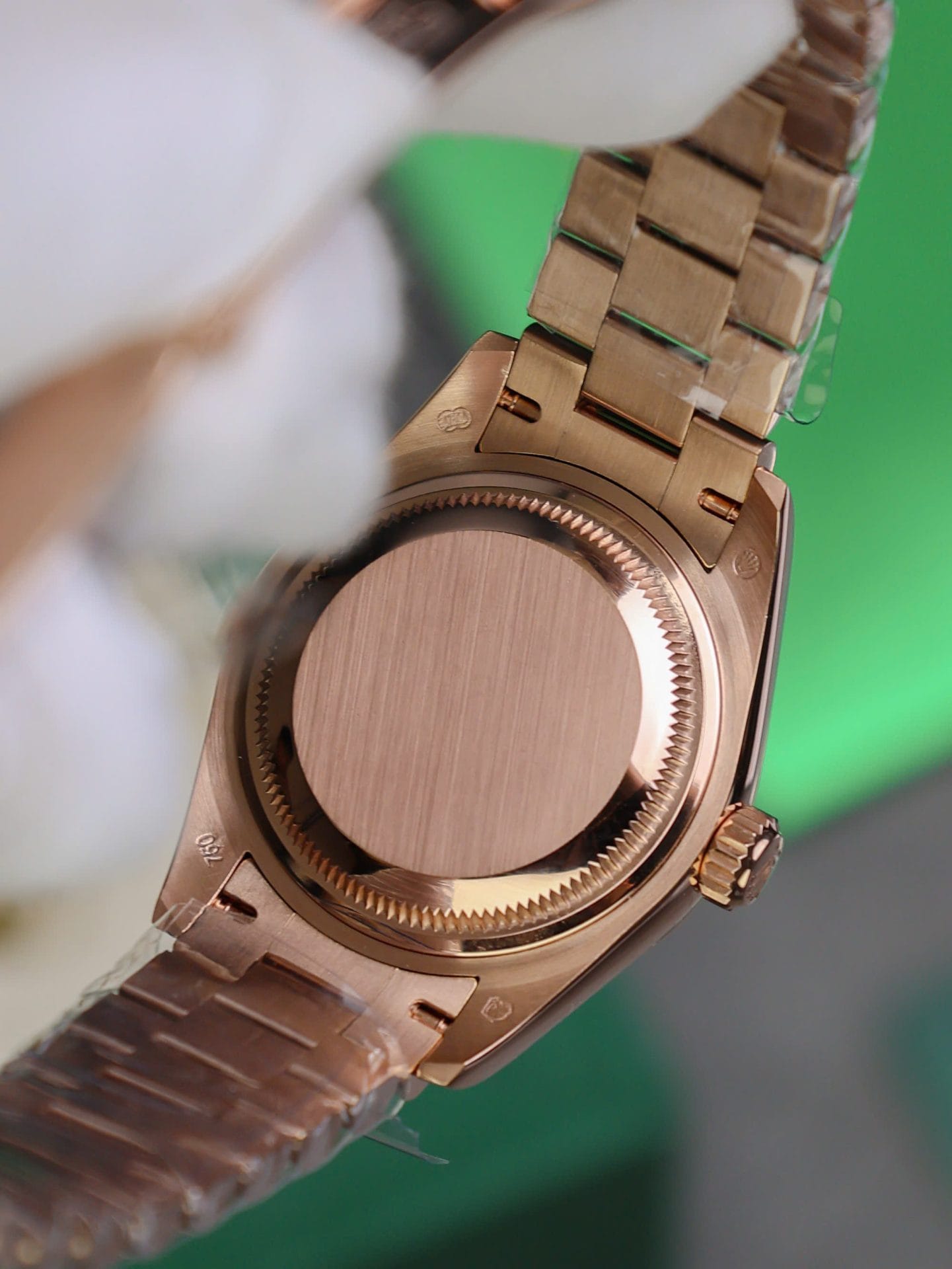 Rolex DateJust Women Super Clone Gold Wrapped Chocolate Dial GM Factory 28mm - Image 8