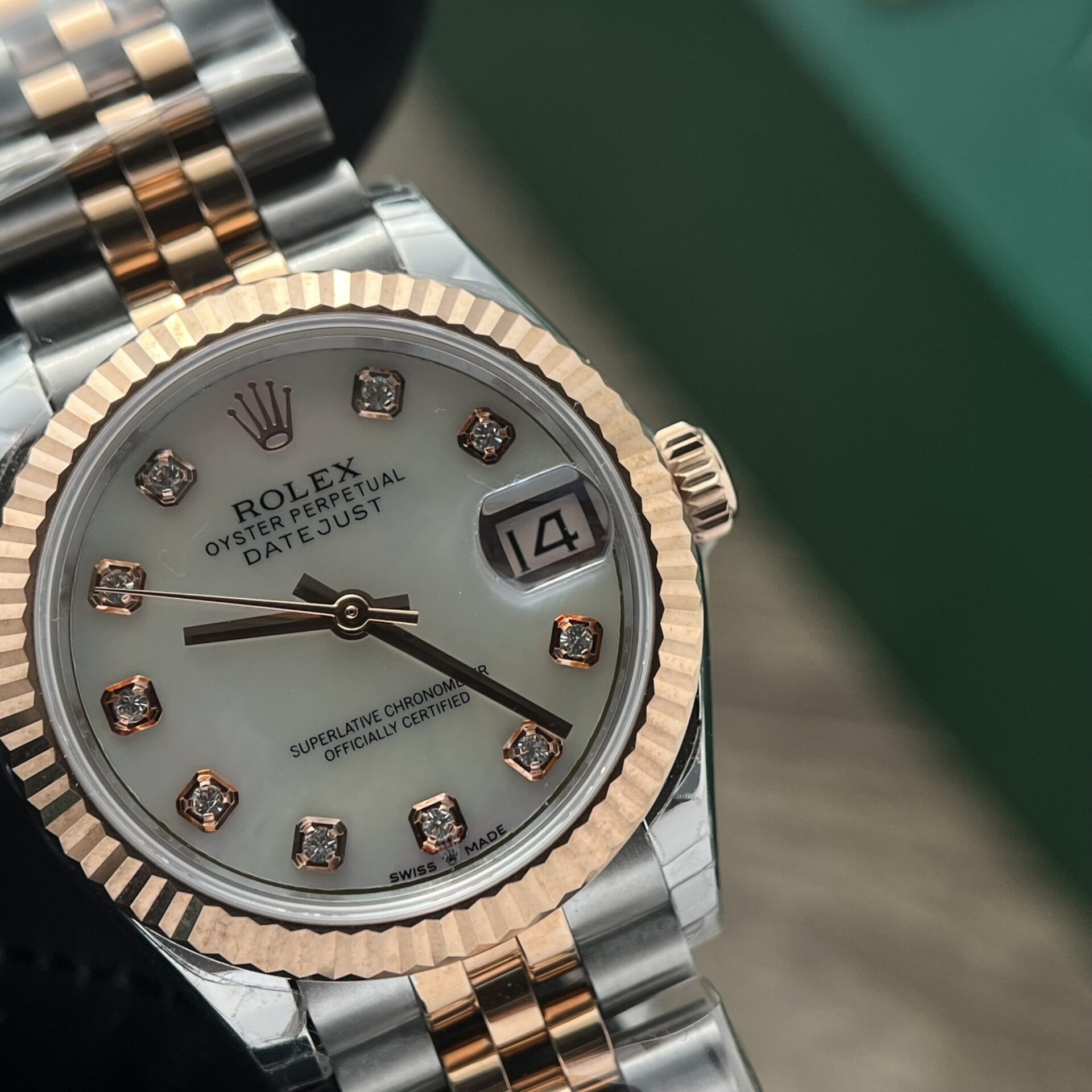 Rolex DateJust Super Clone Watch Mother Of Pearl Dial 31mm - Image 4