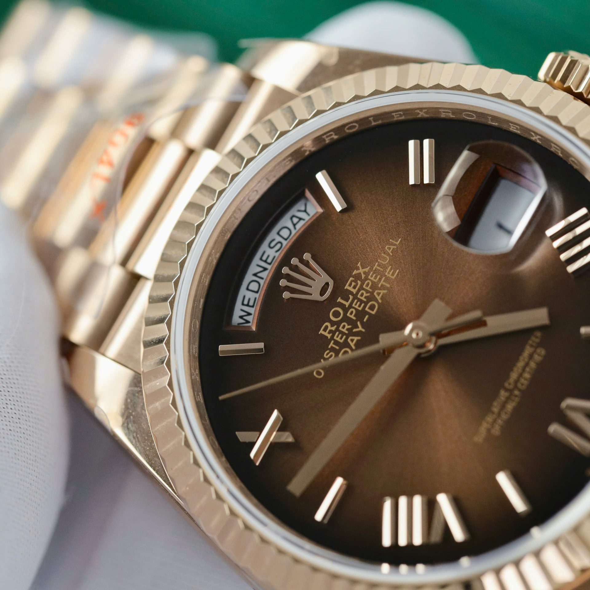 Rolex Day-Date 128235 Super Clone Watch Dial Chocolate Weight 158gram QF Factory 36mm - Image 6