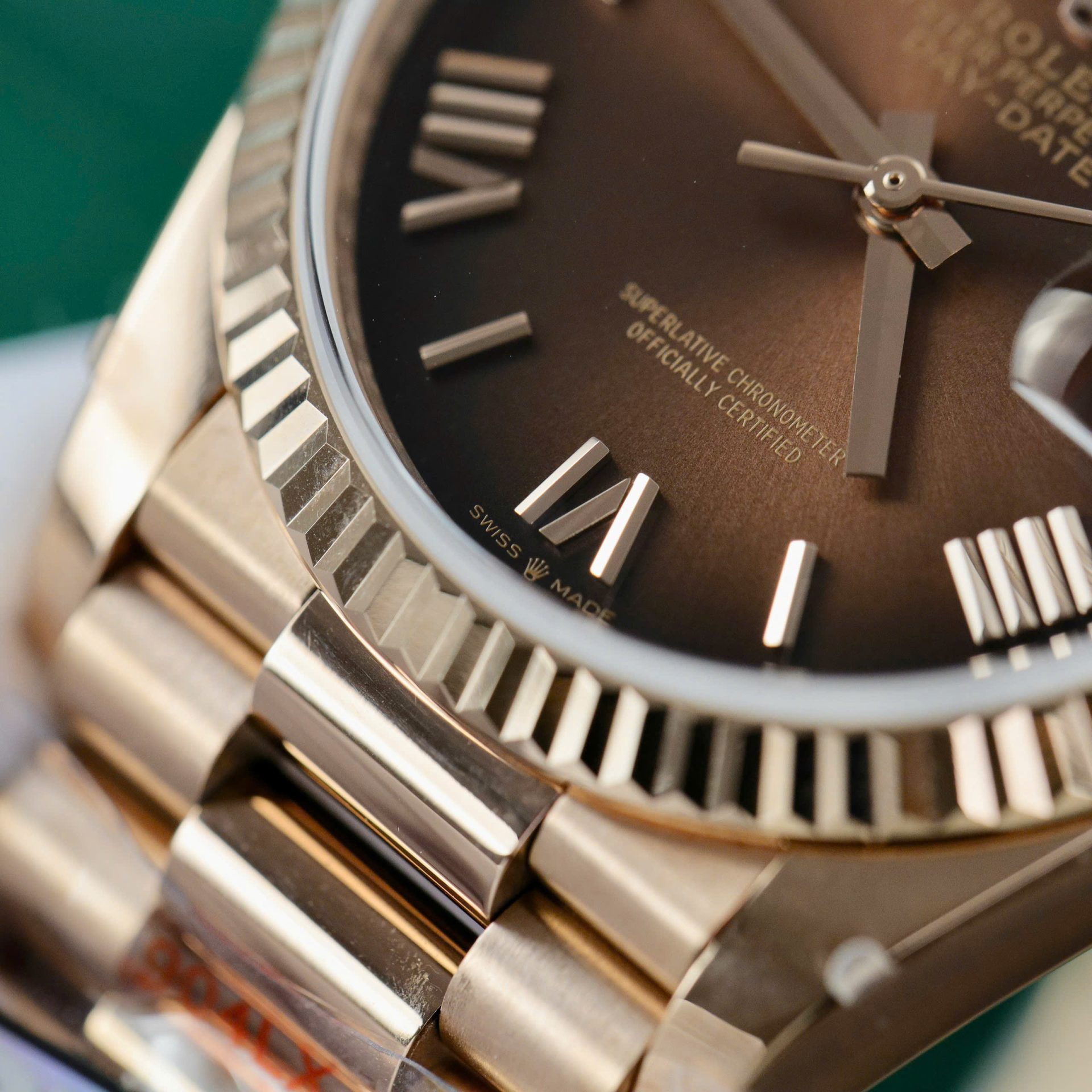 Rolex Day-Date 128235 Super Clone Watch Dial Chocolate Weight 158gram QF Factory 36mm - Image 7