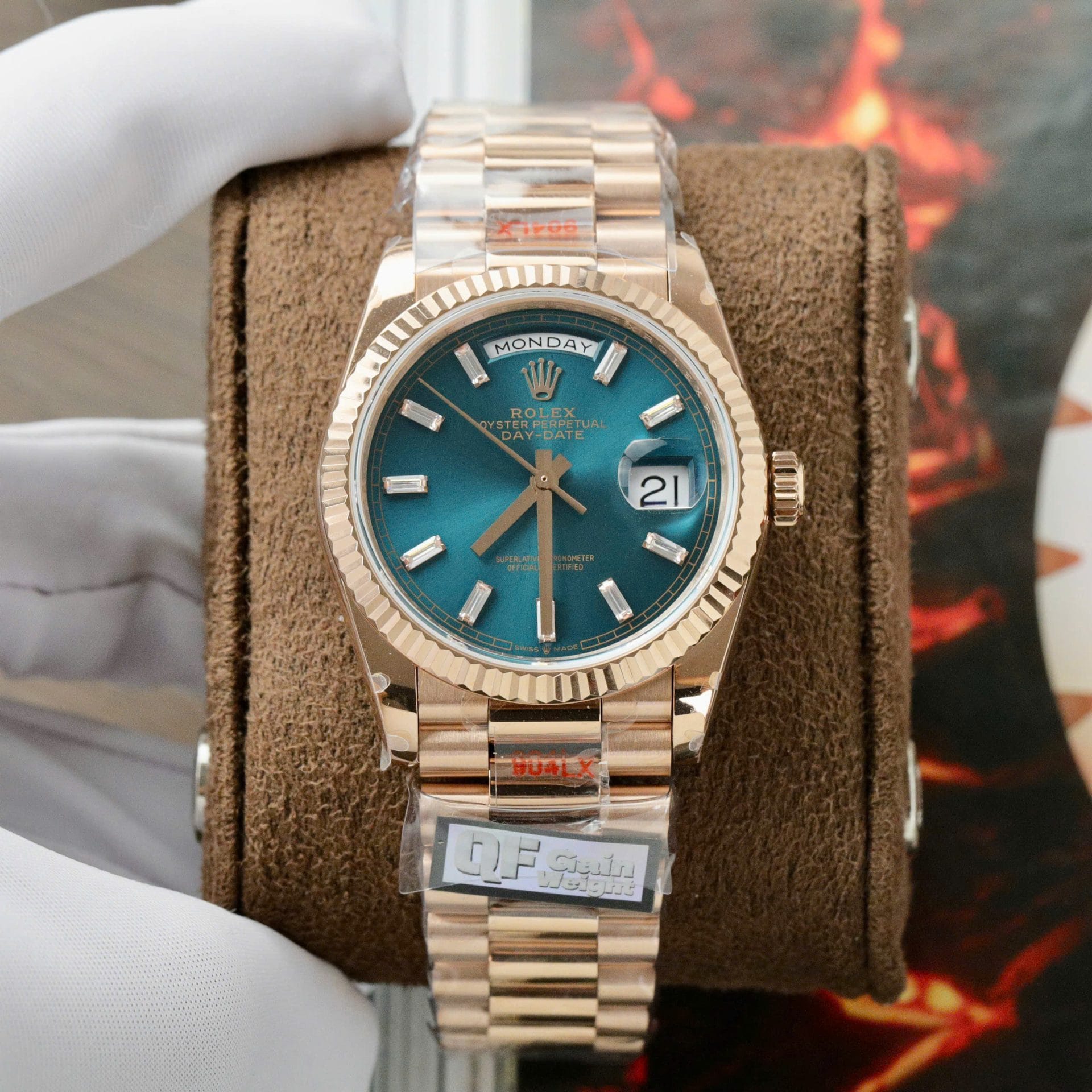 Rolex Day-Date 128235 Super Clone Watch Weight 158 Grams QF Factory 36mm