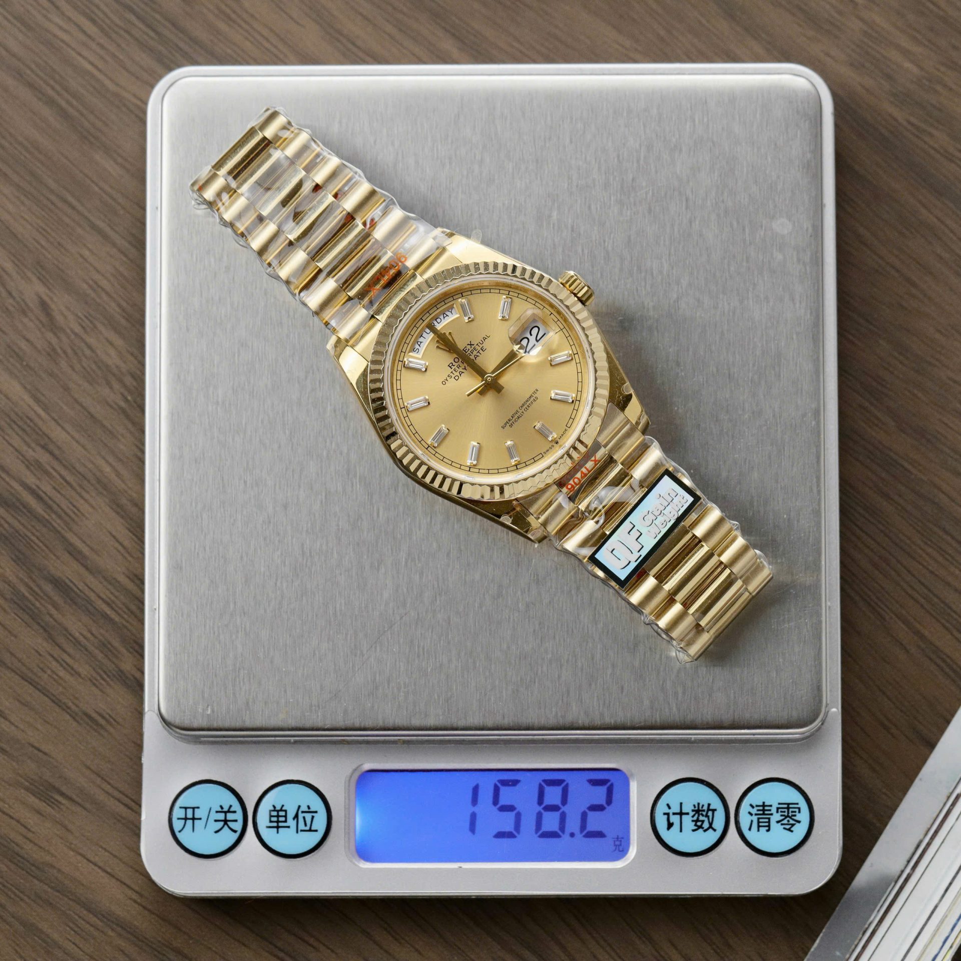 Rolex Day-Date 128238 Super Clone Watch Yellow Dial Weight 158gram QF Factory 36mm - Image 2