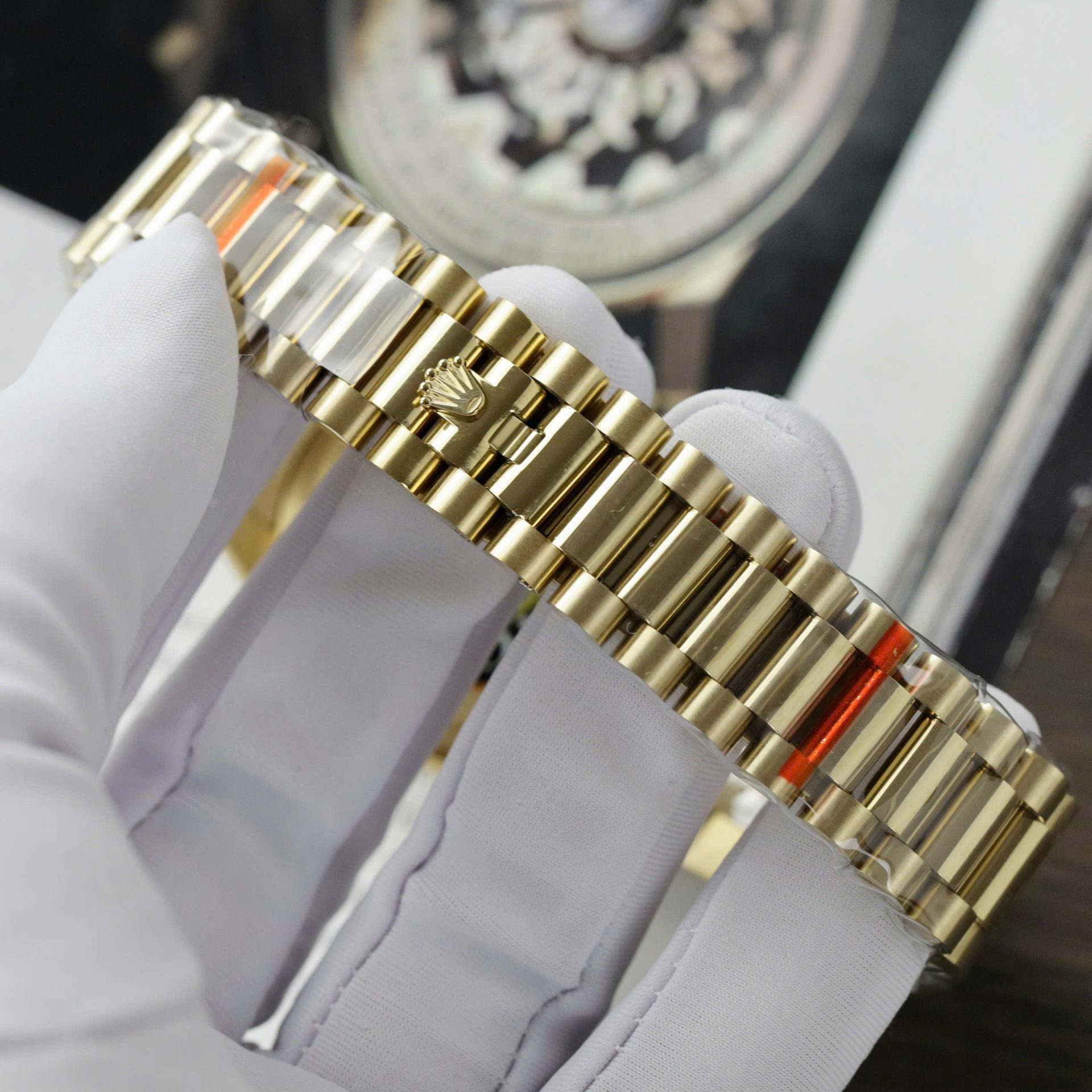 Rolex Day-Date 128238 Super Clone Watch Yellow Dial Weight 158gram QF Factory 36mm - Image 9