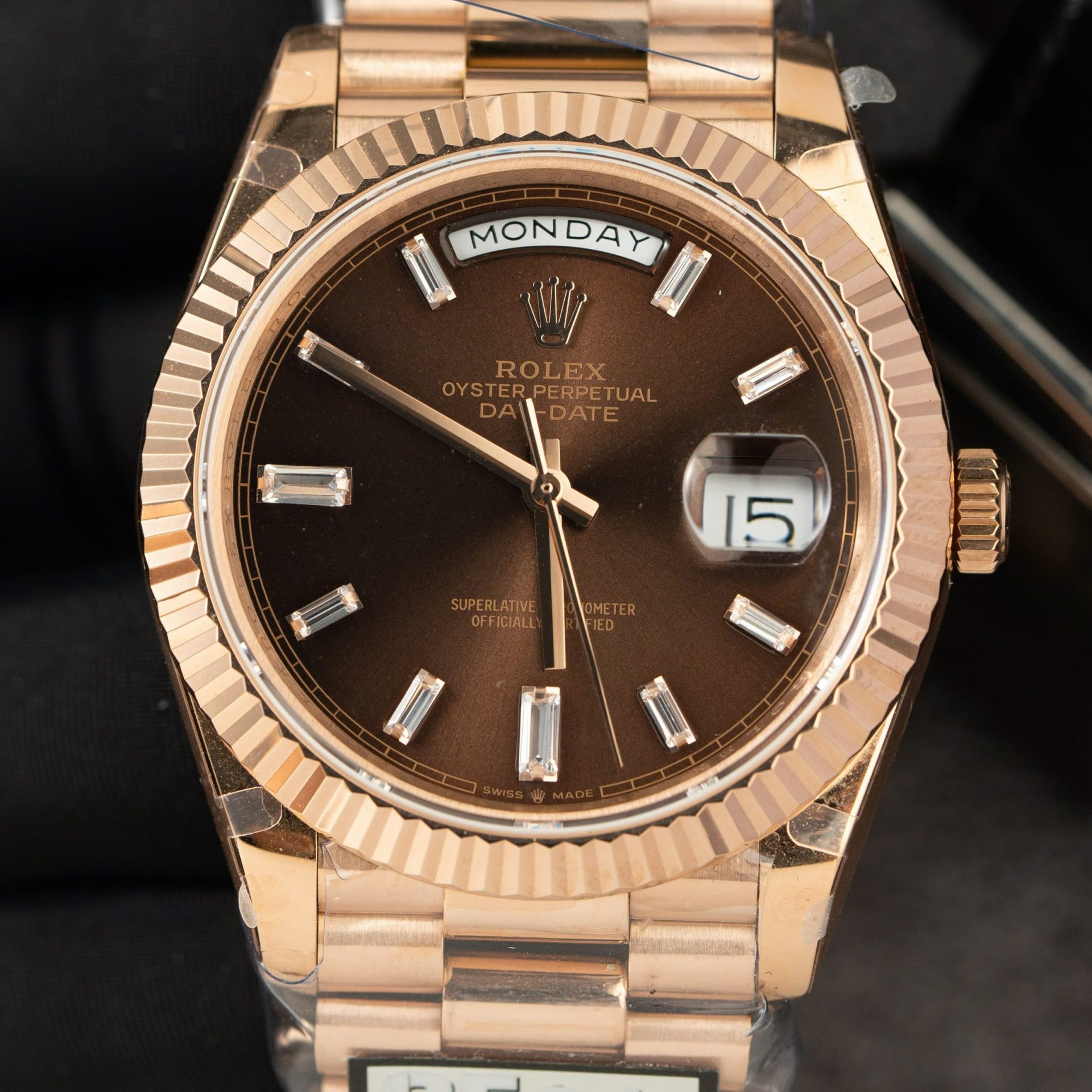 Rolex Day-Date 228235 Super Clone Watch Dial Chocolate Weight 185gram QF Factory 40mm - Image 2