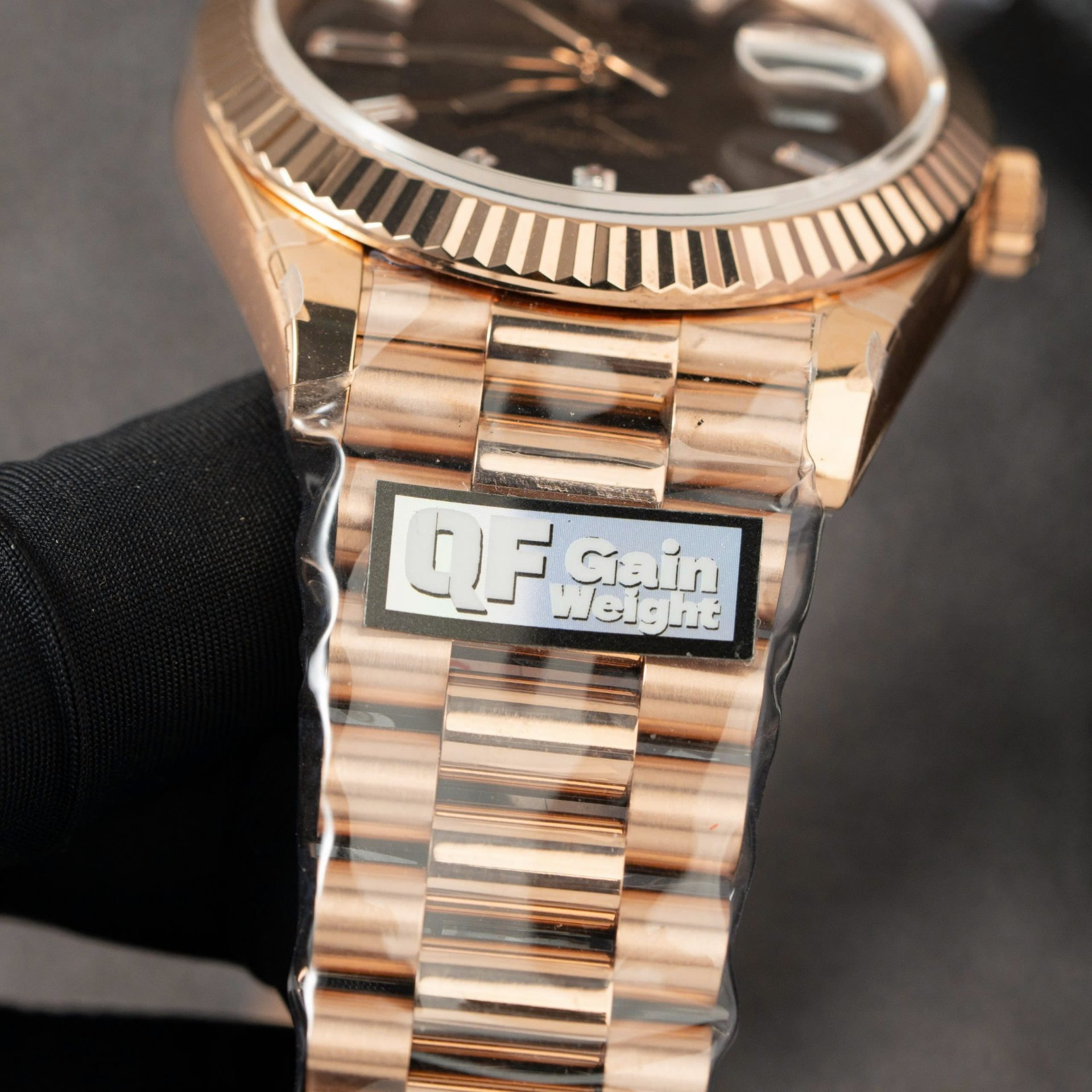 Rolex Day-Date 228235 Super Clone Watch Dial Chocolate Weight 185gram QF Factory 40mm - Image 4