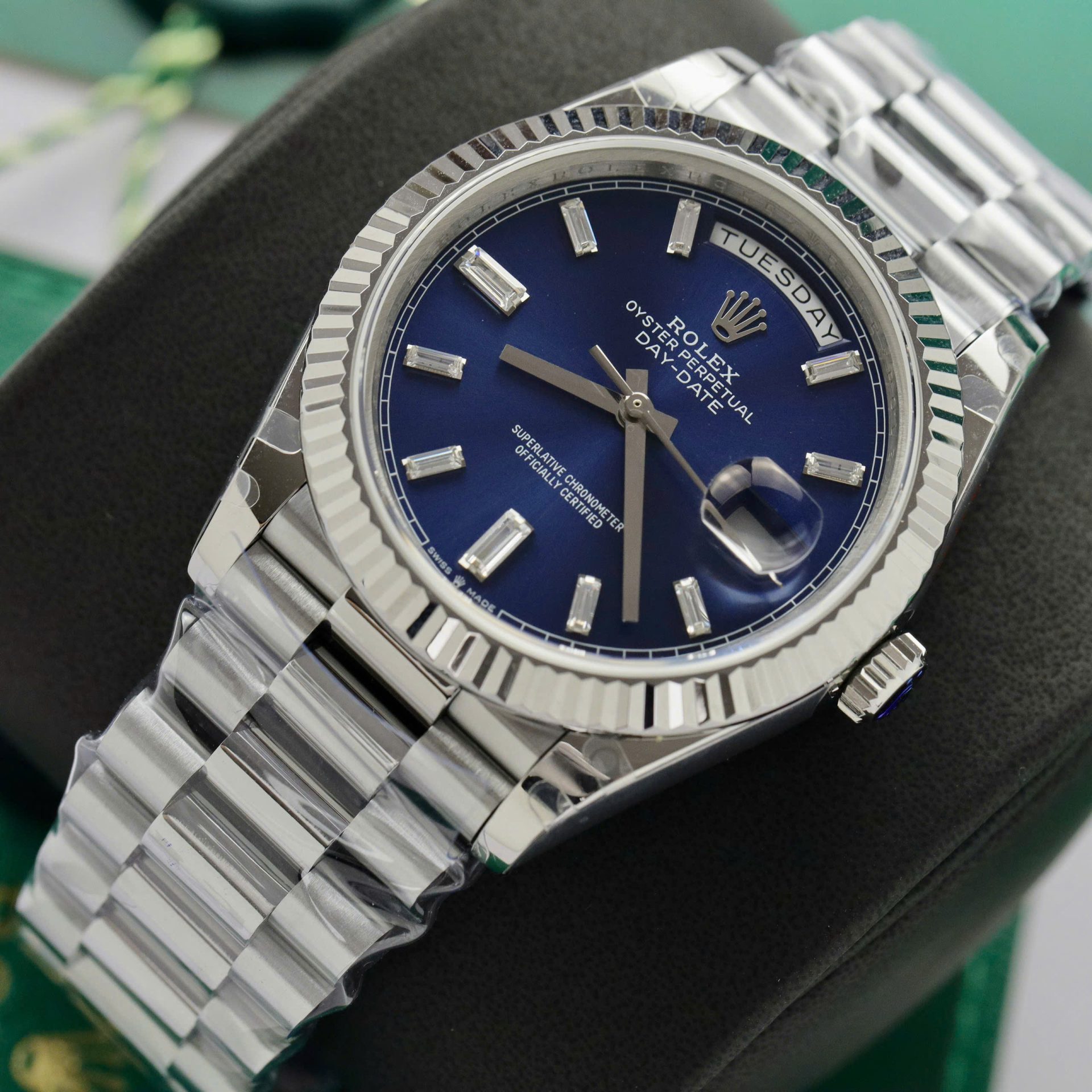 Rolex Super Clone Watch Day-Date 228236 Dial Blue Weight 178gram GM Factory 40mm - Image 5
