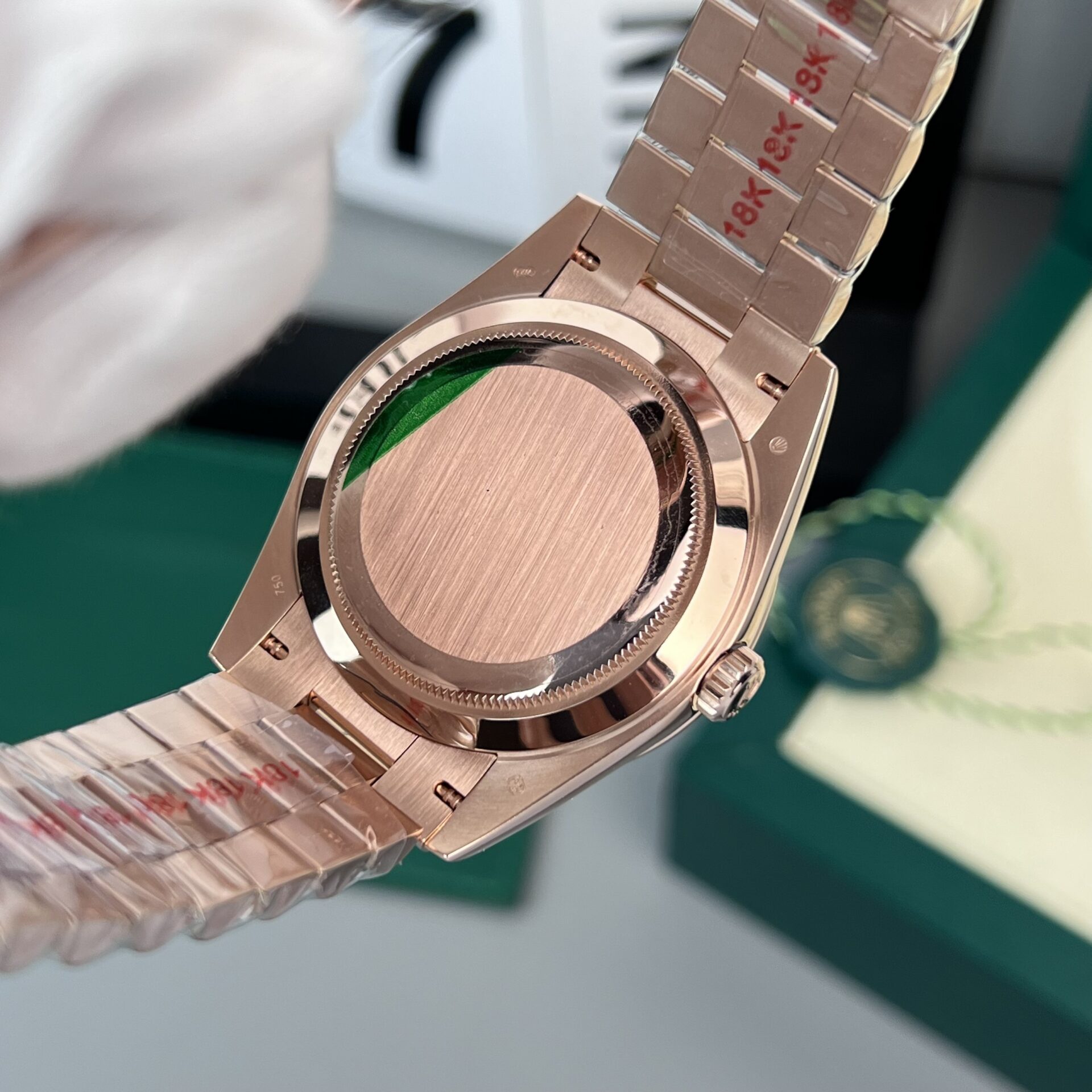 Rolex Day-Date 18K Gold Wrapped Super Clone Watch Chocolate Dial GM V2 40mm - Image 5