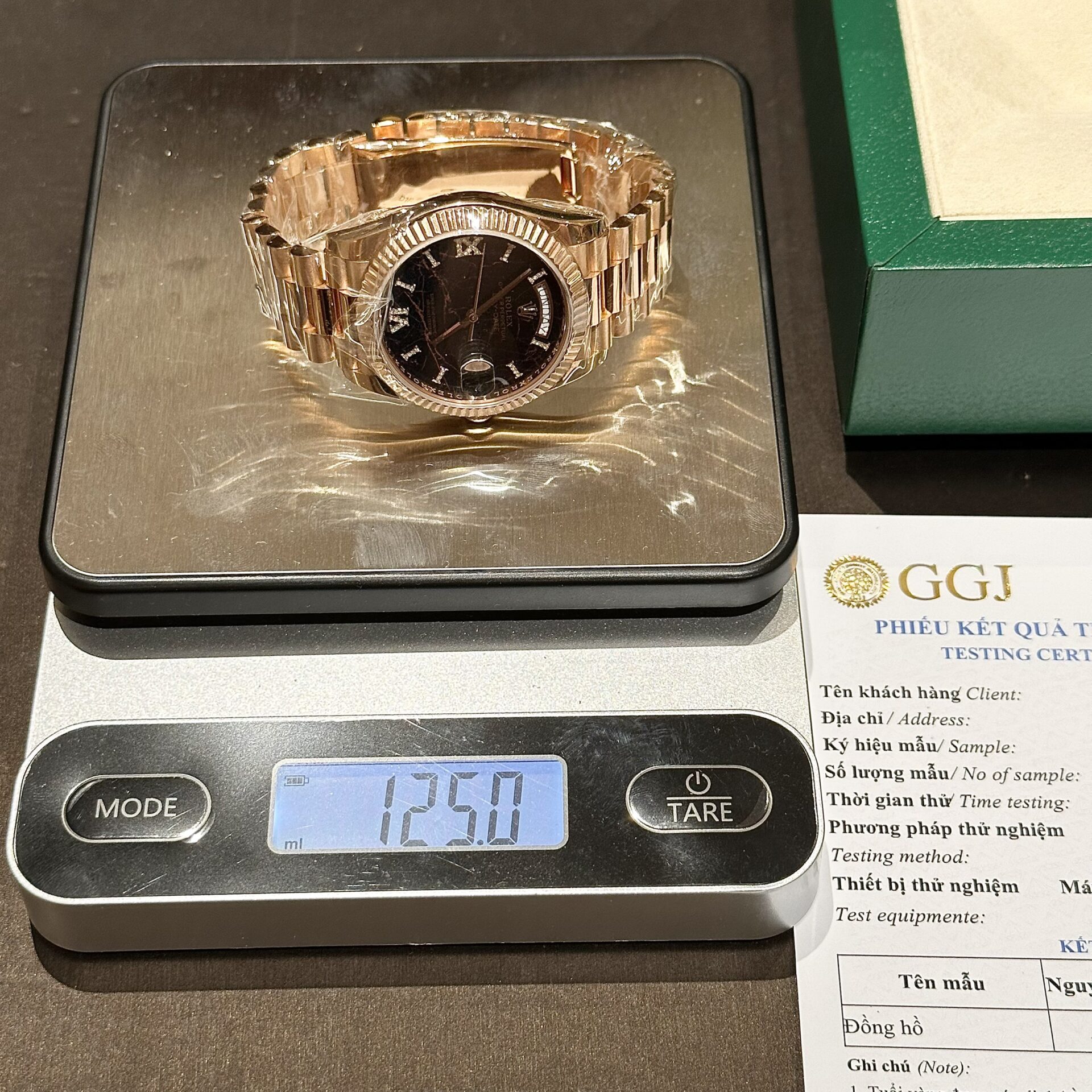 Rolex Super Clone 11 Watch Day-Date Rose Gold Wrapped Lava Dial 40mm - Image 2