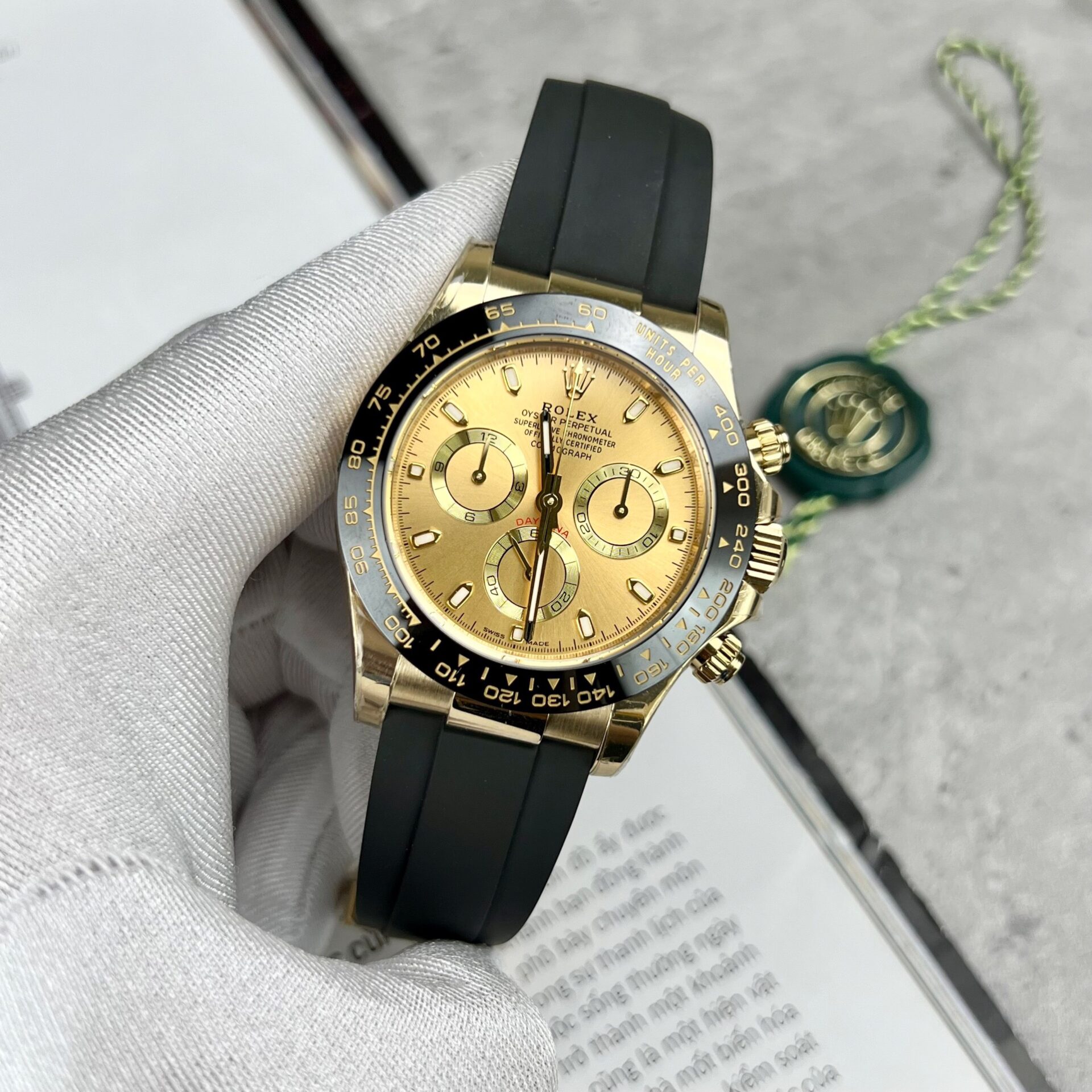 Rolex Daytona 116518LN Super Clone1:1 Watch Yellow Gold Dial BT Factory 40mm - Image 2