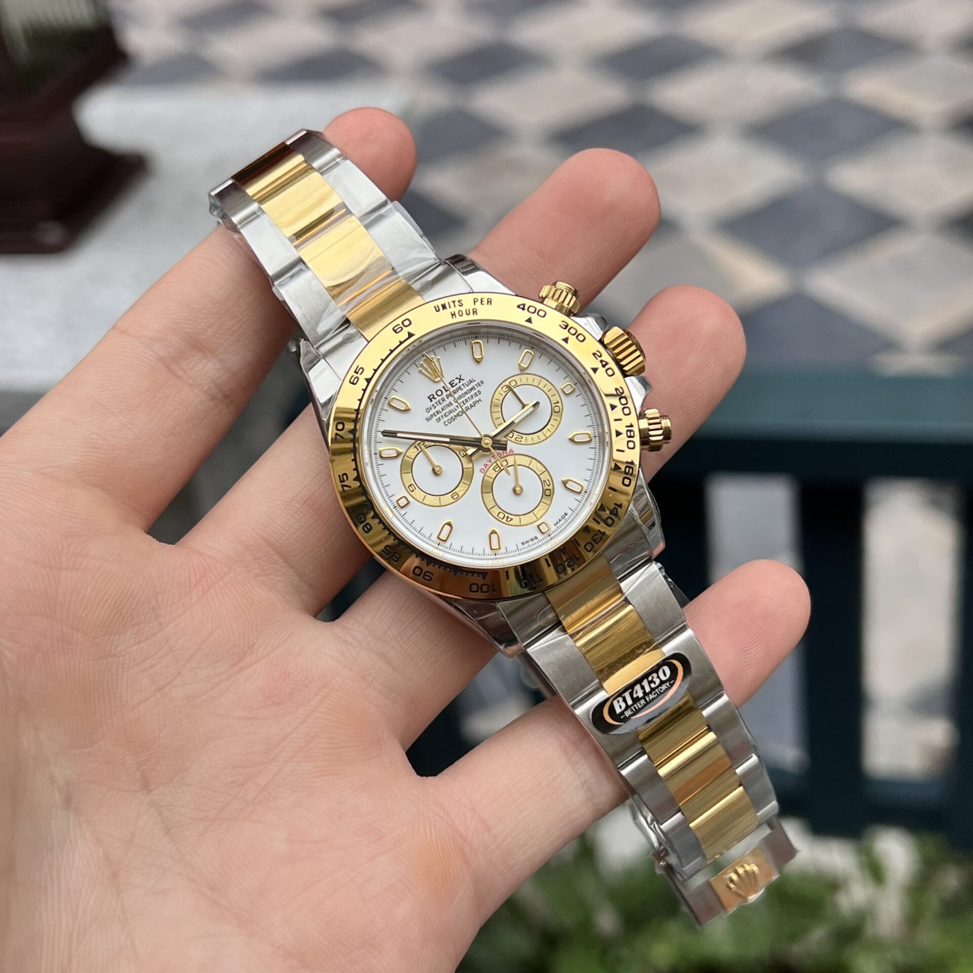 Rolex Daytona 126503 Super Clone Watch Demi Yellow BT Factory 40mm - Image 4