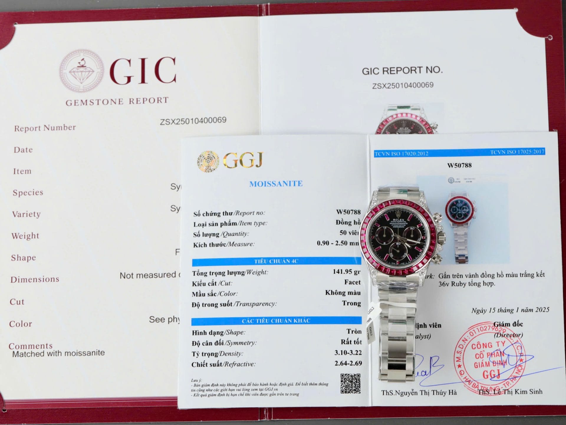 Rolex Super Clone Daytona 126599TRU Custom Ruby Red Baguette 40mm - Image 2
