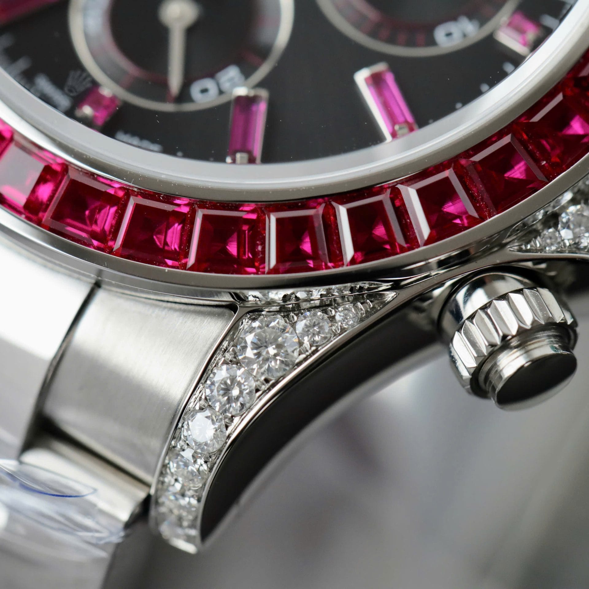 Rolex Super Clone Daytona 126599TRU Custom Ruby Red Baguette 40mm - Image 7