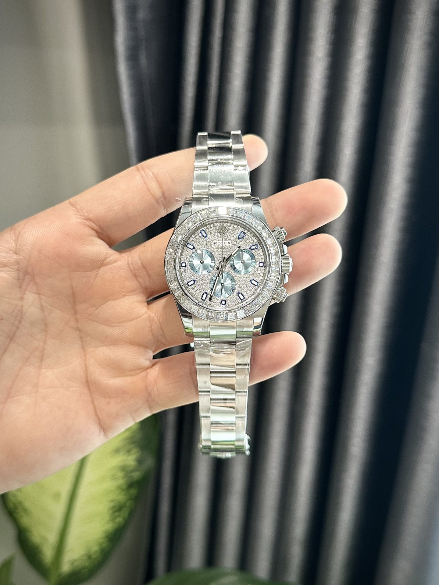 Rolex Super Clone Watch Daytona Custom Diamonds Moissanite 40mm - Image 2