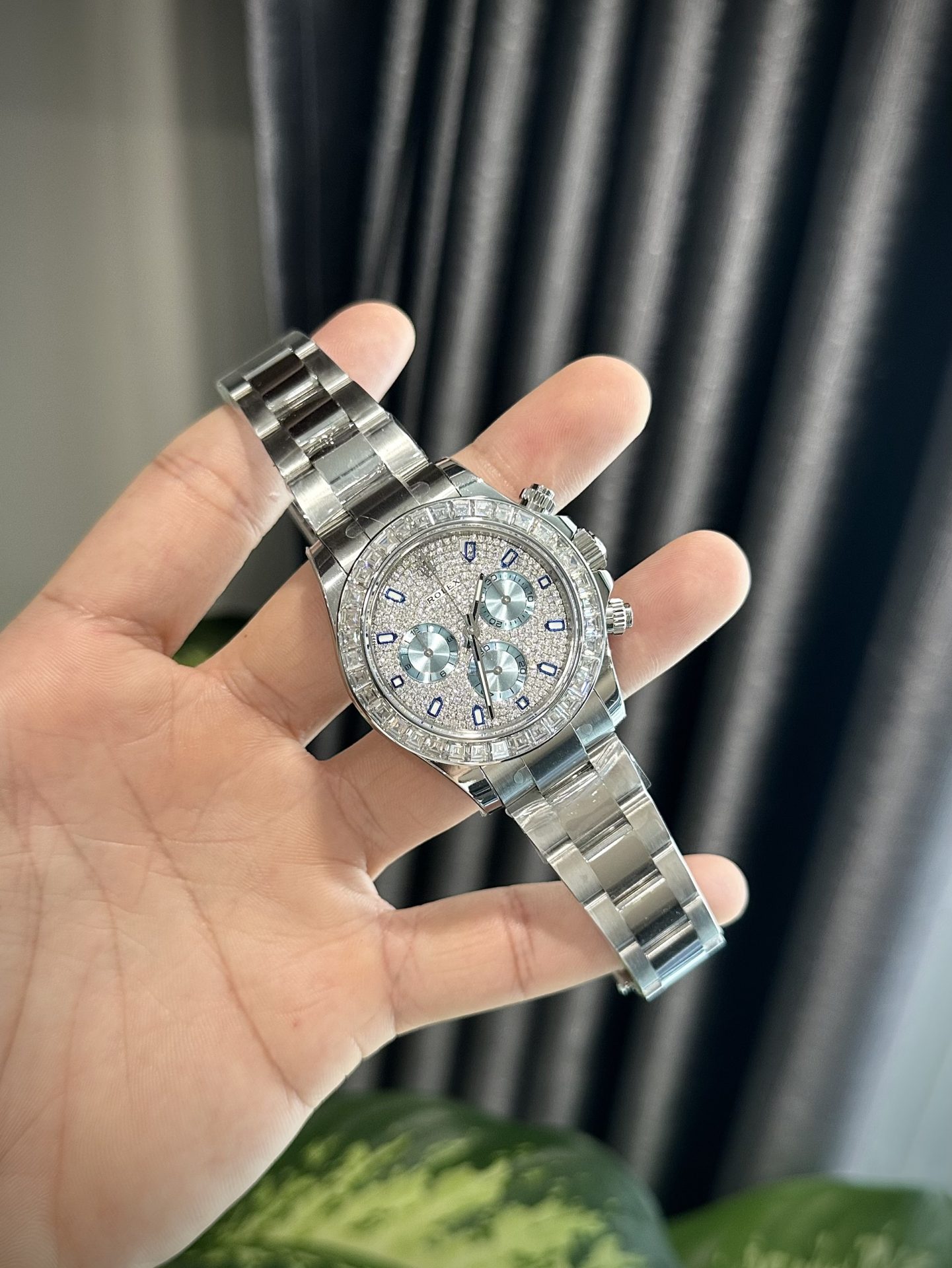 Rolex Super Clone Watch Daytona Custom Diamonds Moissanite 40mm - Image 3