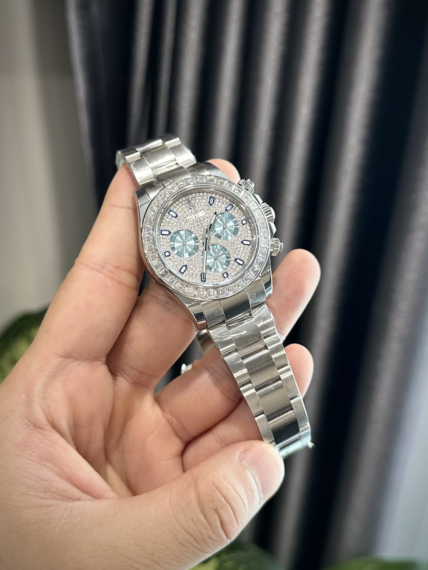 Rolex Super Clone Watch Daytona Custom Diamonds Moissanite 40mm - Image 5