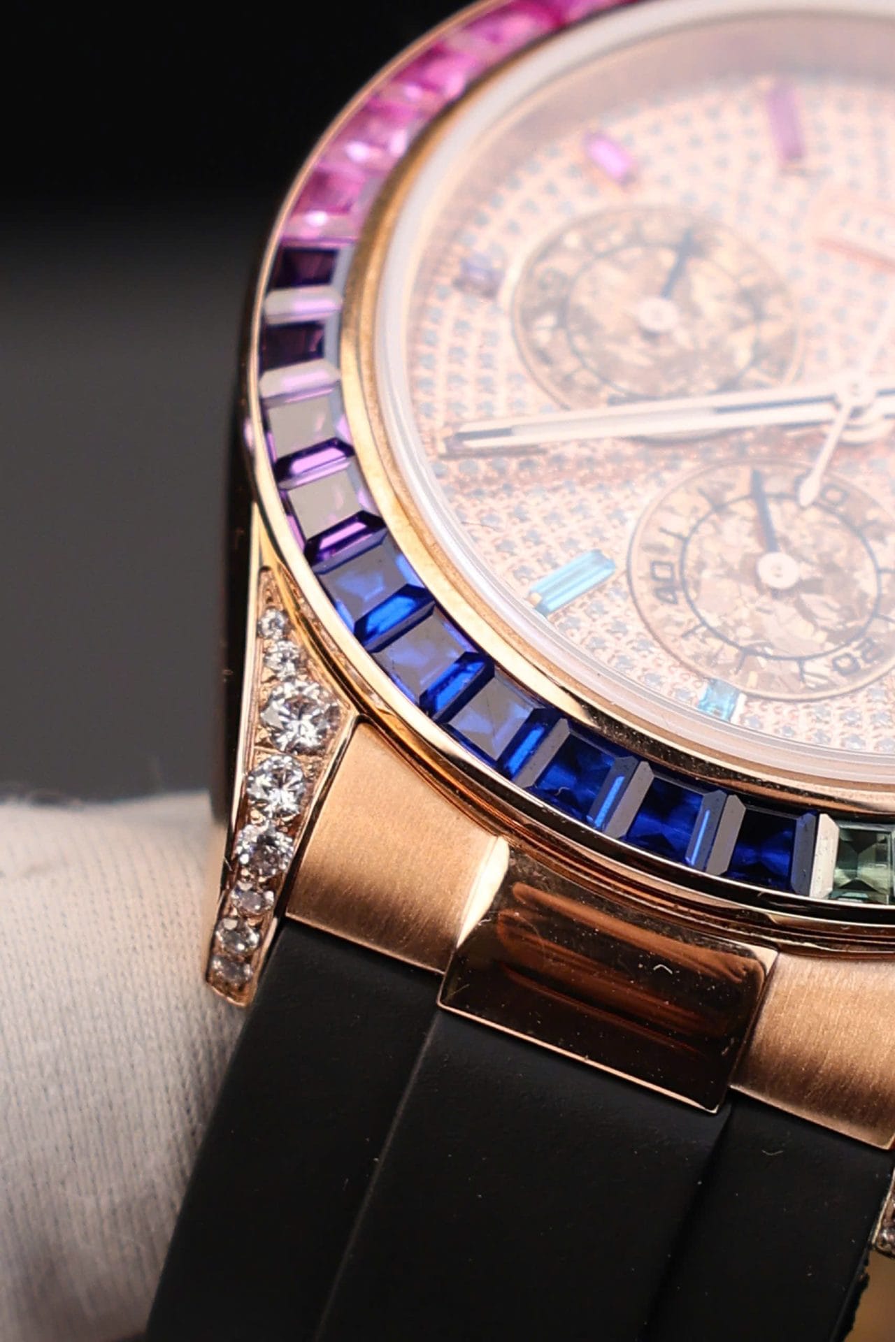 Rolex Daytona Rainbow Super Clone Watch Rubber Strap MS Factory 40mm - Image 10