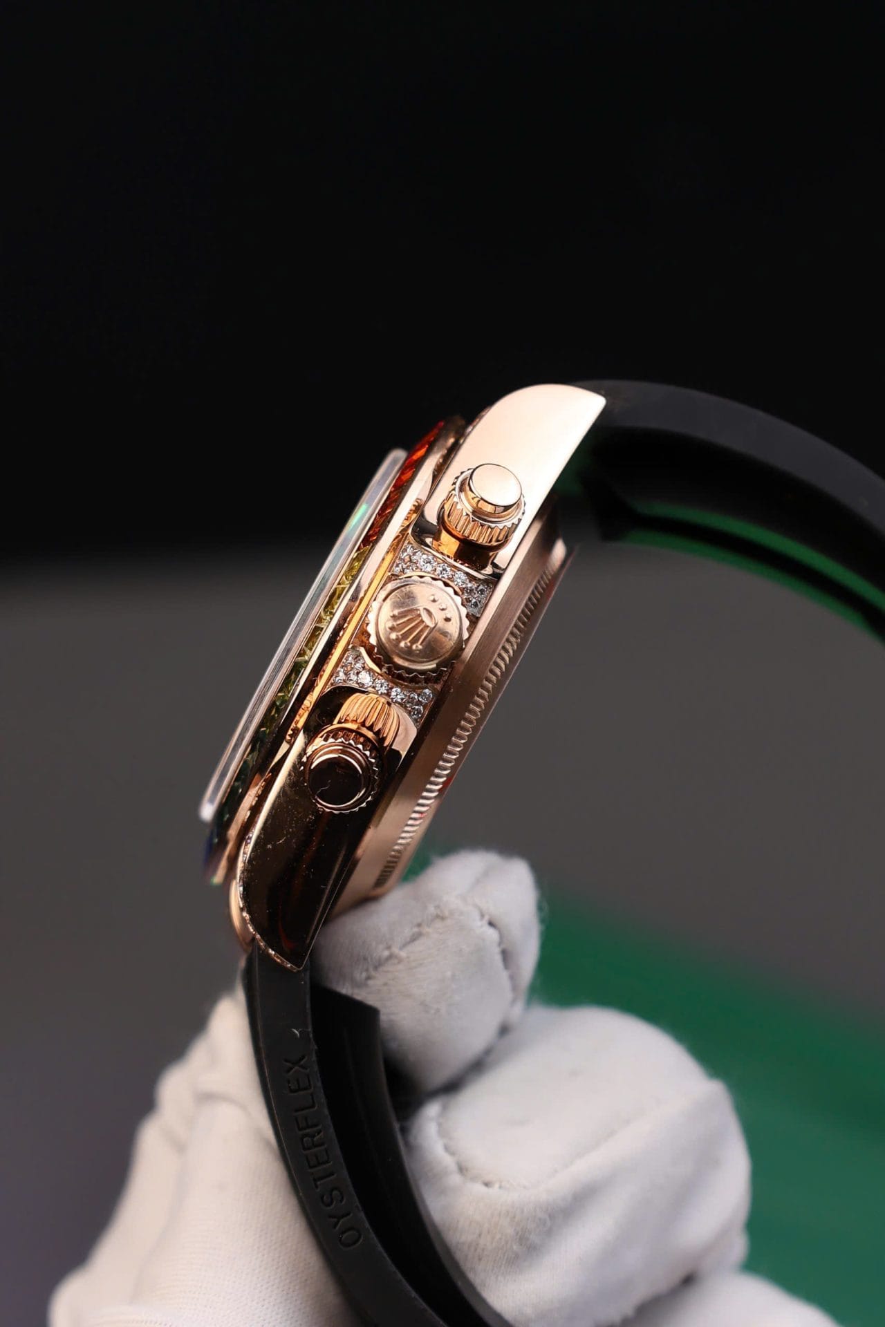 Rolex Daytona Rainbow Super Clone Watch Rubber Strap MS Factory 40mm - Image 12