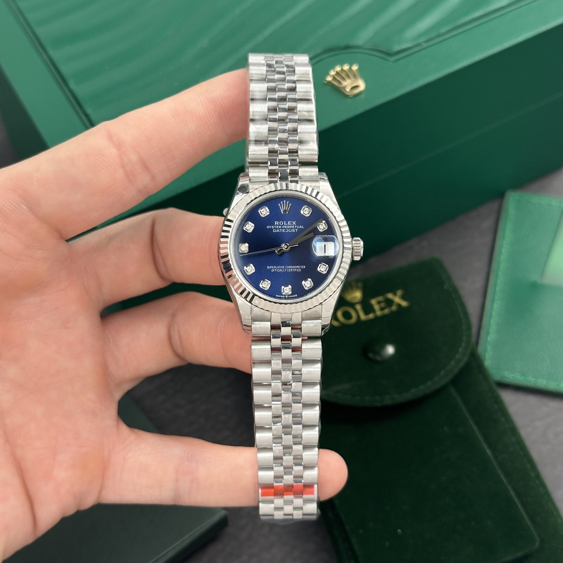 Rolex Super Clone Watch DateJust Womens Dial Blue 31mm