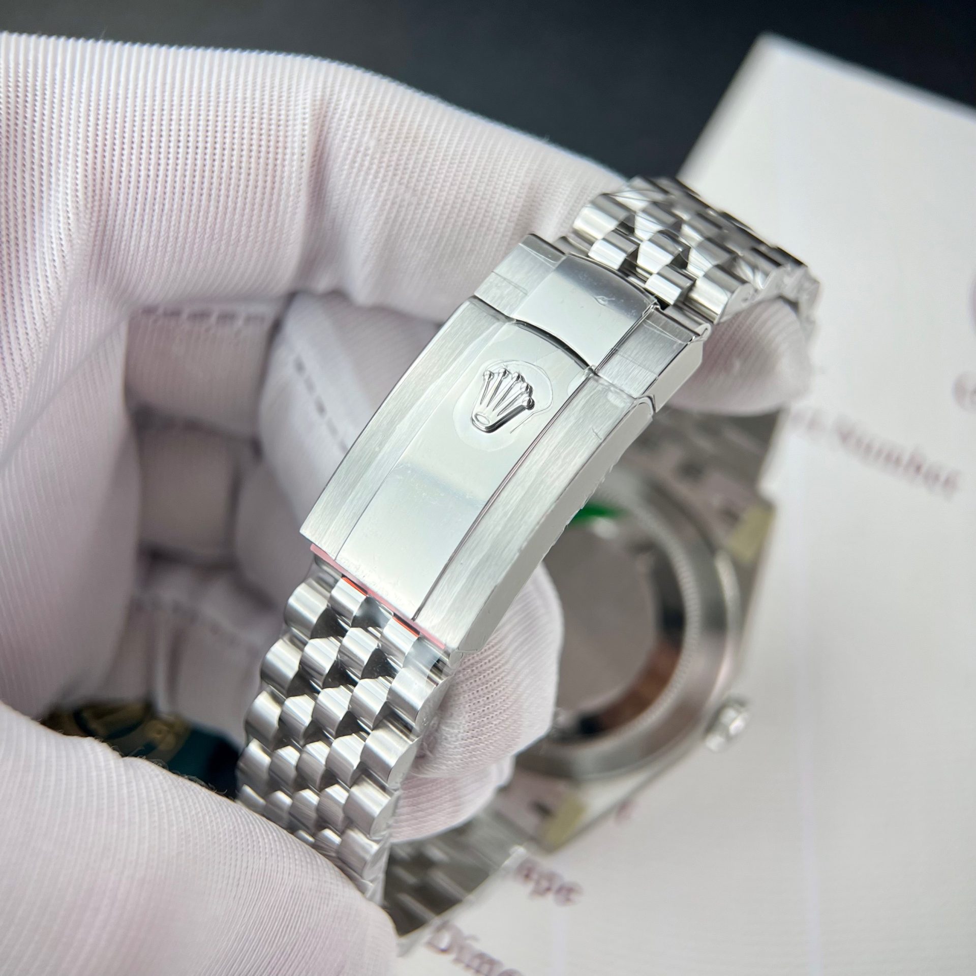 Rolex Super Clone Watch DateJust 126300 Wimbledon Dial VS Factory 41mm - Image 8