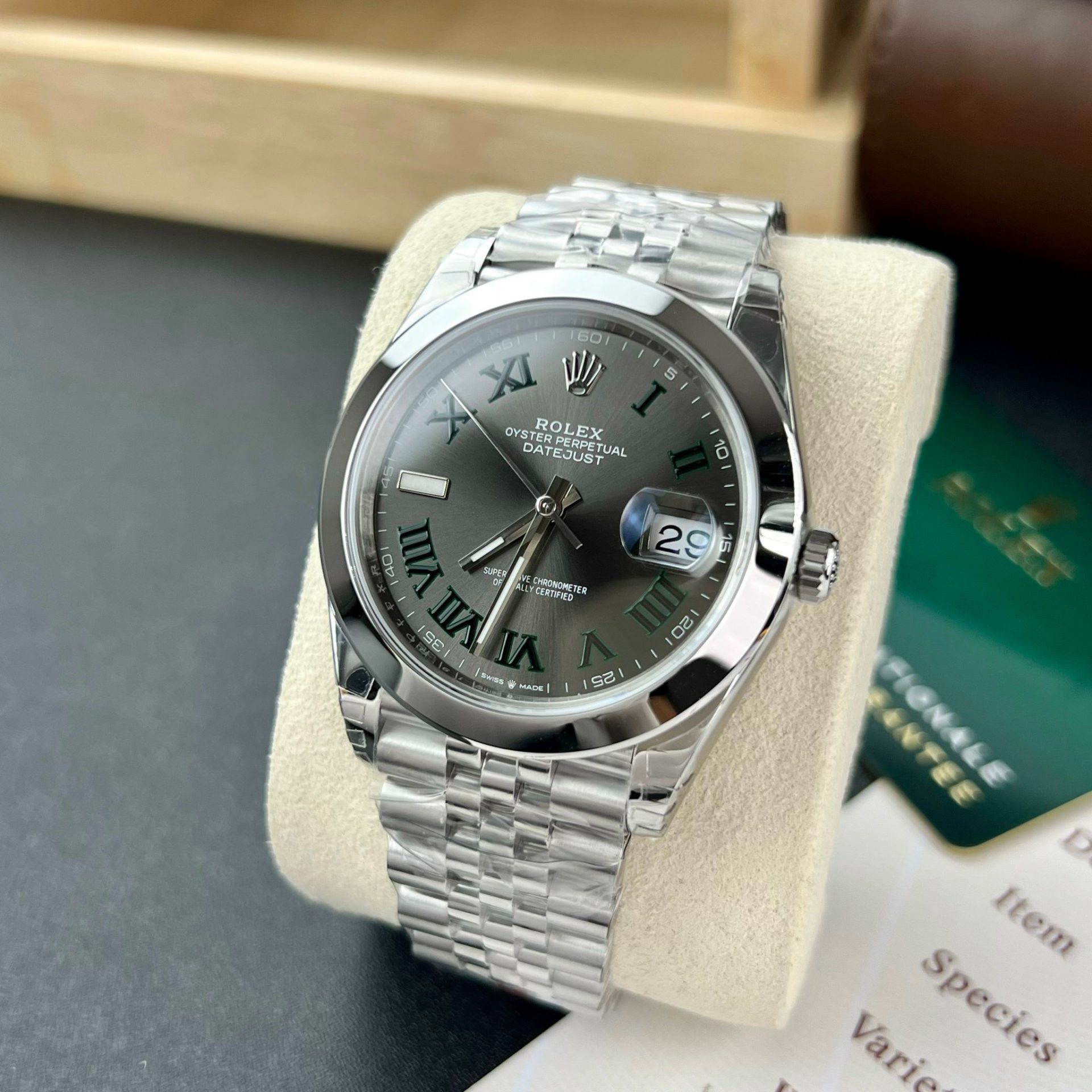 Rolex Super Clone Watch DateJust 126300 Wimbledon Dial VS Factory 41mm