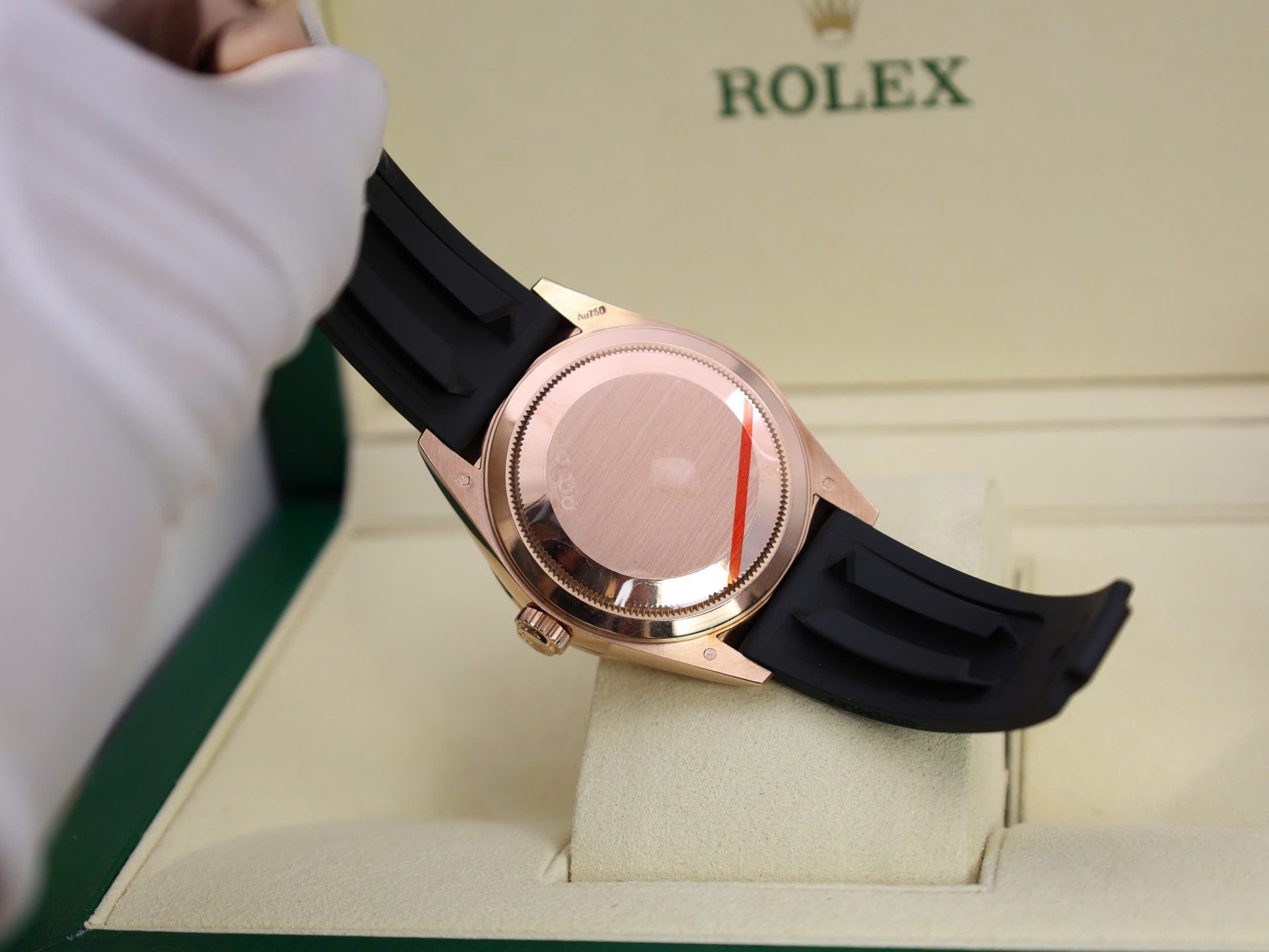 Rolex Sky-Dweller M336235 Custom Gold Wrapped Chocolate Dial 42mm Super Clone - Image 10