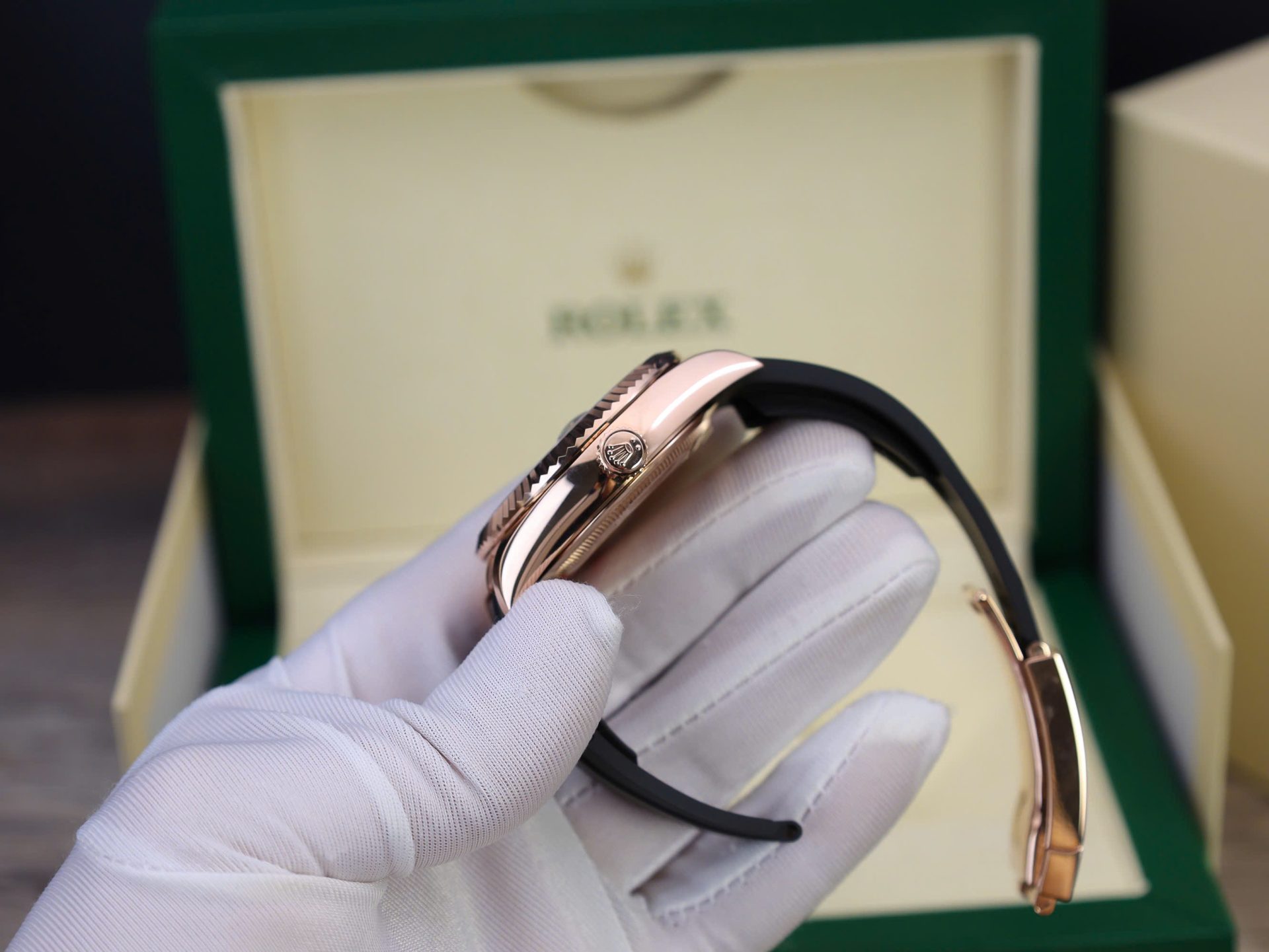 Rolex Sky-Dweller M336235 Custom Gold Wrapped Chocolate Dial 42mm Super Clone - Image 9