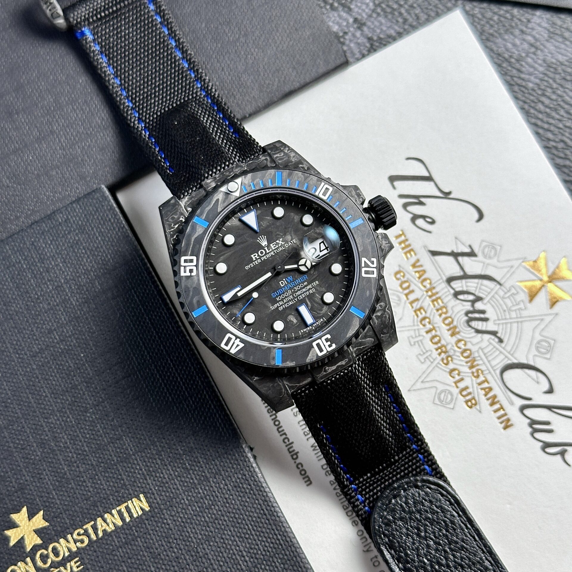 Rolex Super Clone Watch Submariner Diw Carbon Black 40mm - Image 2