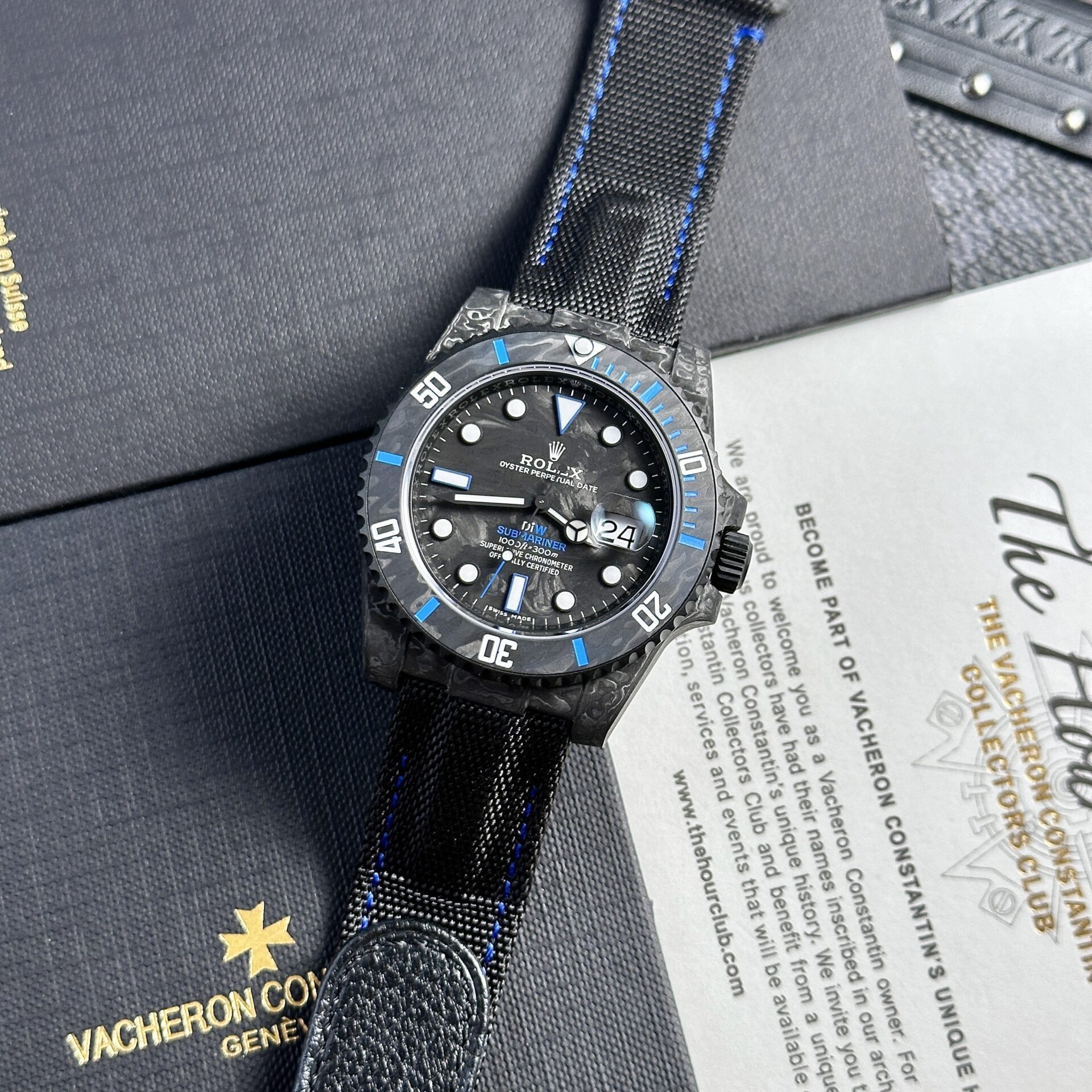 Rolex Super Clone Watch Submariner Diw Carbon Black 40mm - Image 3