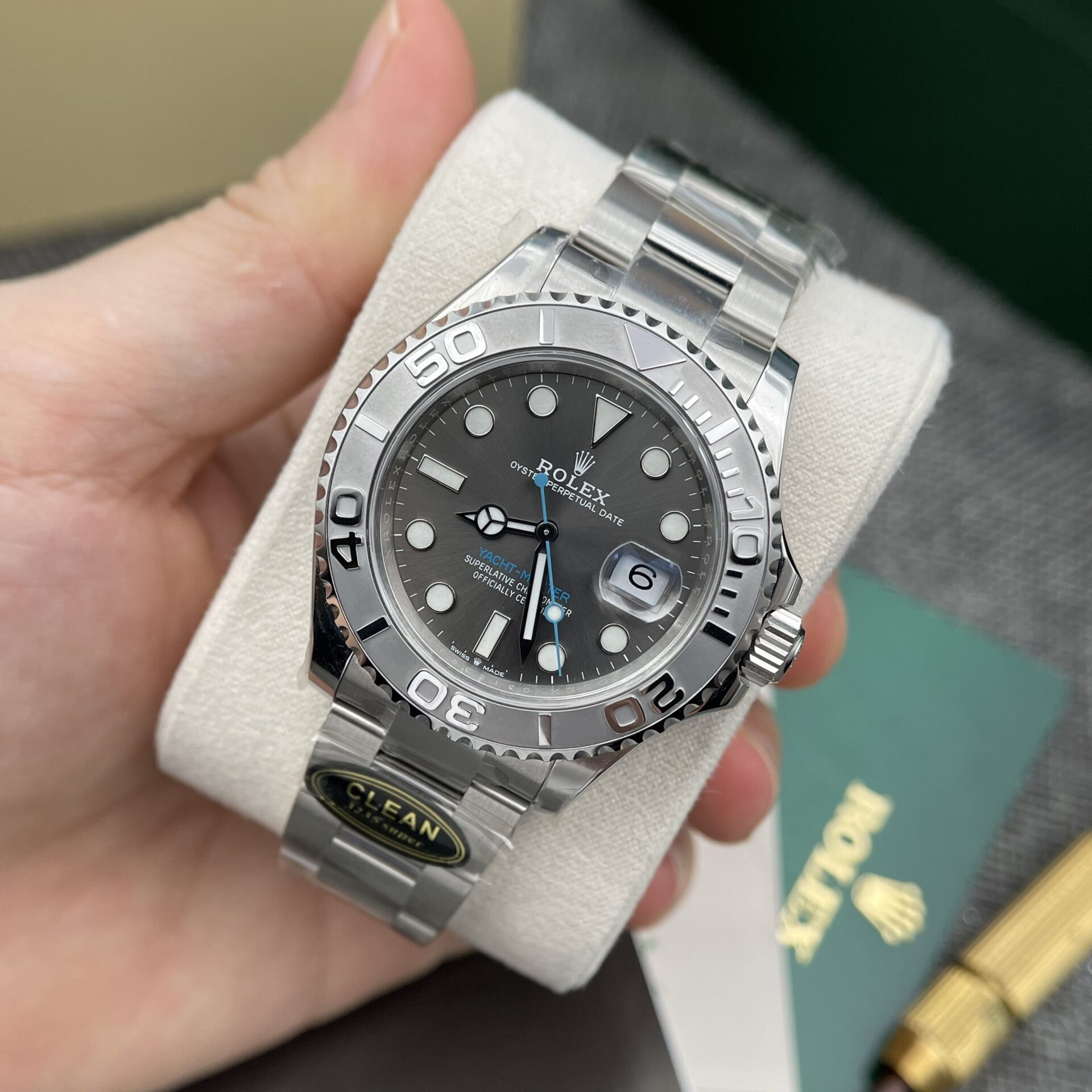 Rolex Yacht-Master 116622 Super Clone Watch Grey Dial Clean Factory 40mm - Image 3