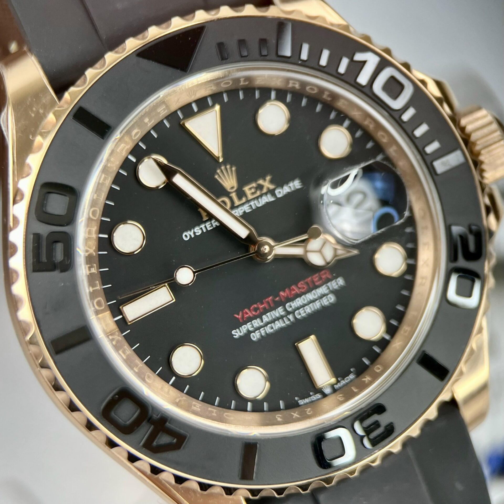 Rolex Yacht-Master 116655 Super Clone Watch Rose Gold Clean Factory 40mm - Image 3