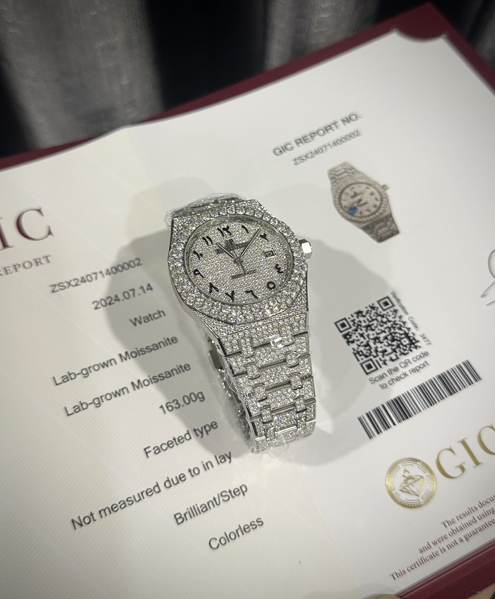 Audemars Piguet Best Super Clone Watch Royal Oak Custom Moissanite Diamonds 41mm - Image 3