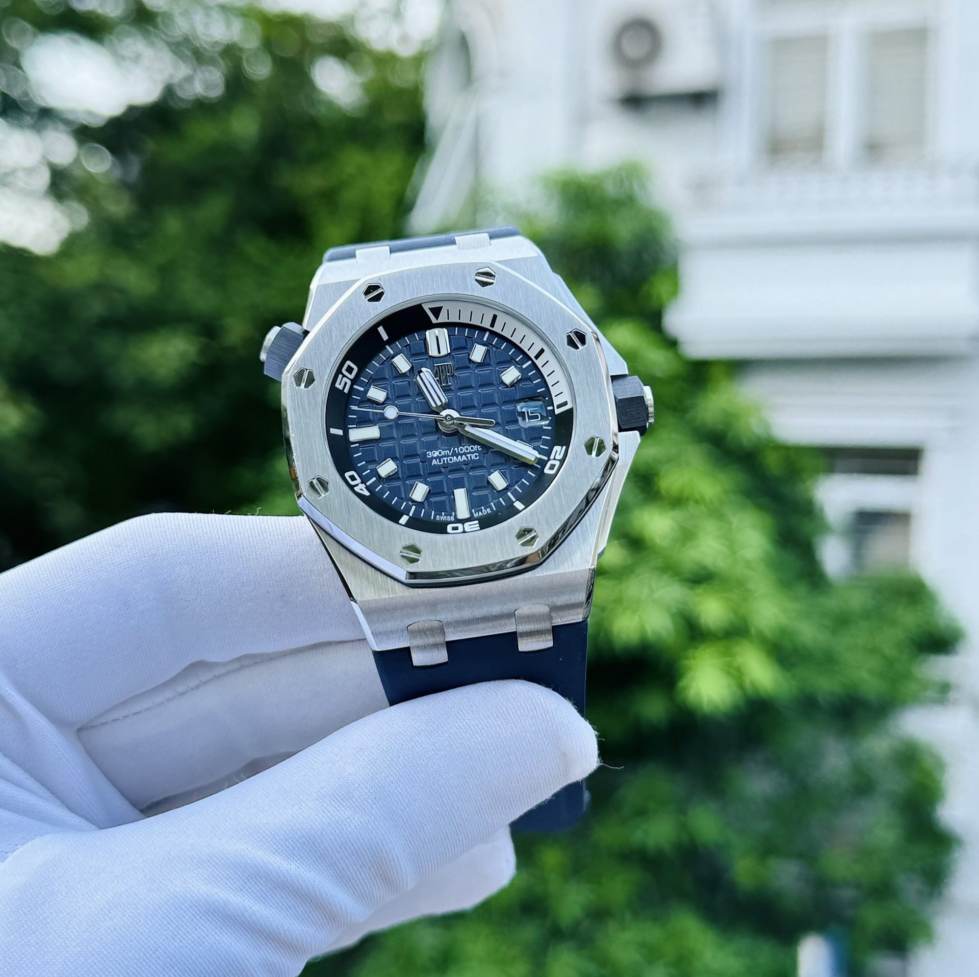 Audemars Piguet Super Clone Watch Royal Oak 15720ST Blue Dial IP Factory 41mm