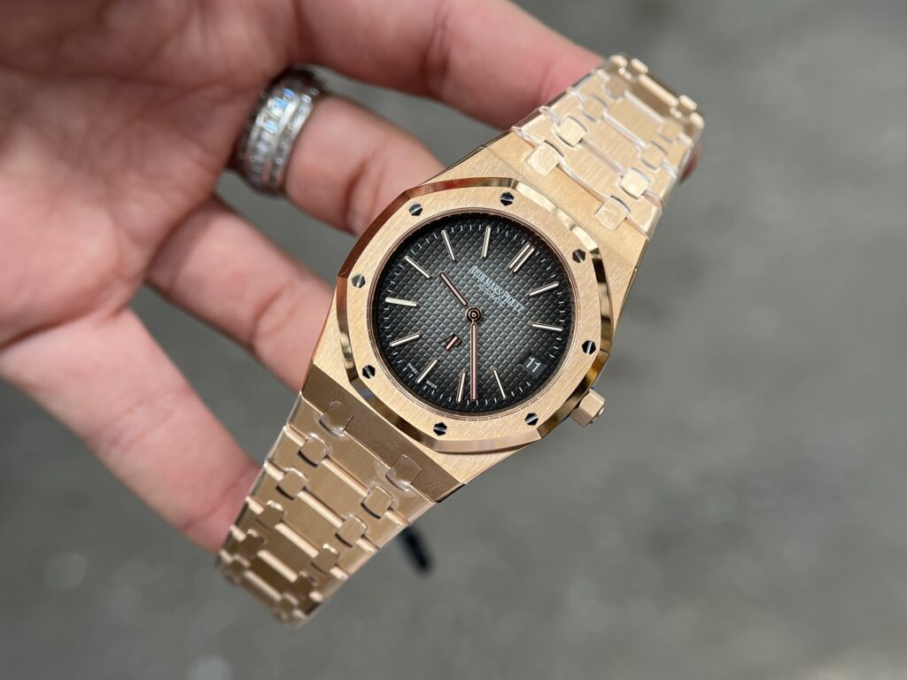 Audemars Piguet Super Clone Watch Royal Oak 15202OR Jumbo Gray Dial 39mm - Image 4