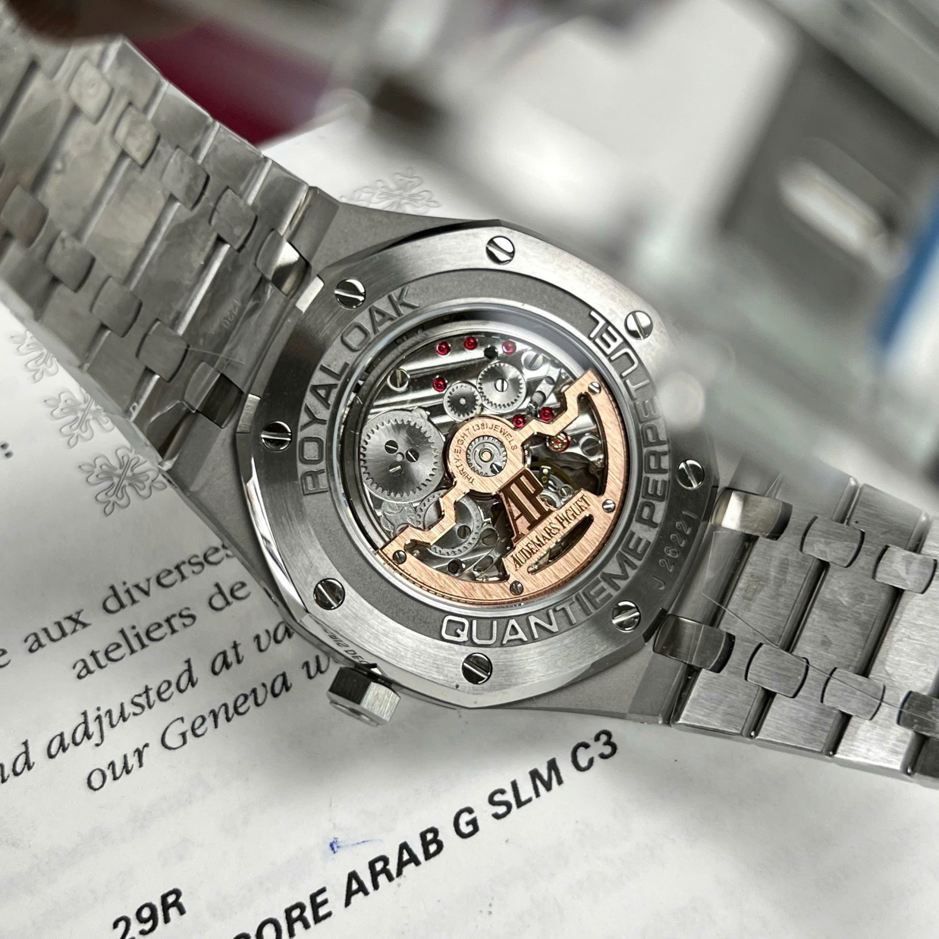 Audemars Piguet Super Clone Watch Royal Oak Chronogarph 26574ST Red Dial 41mm - Image 7